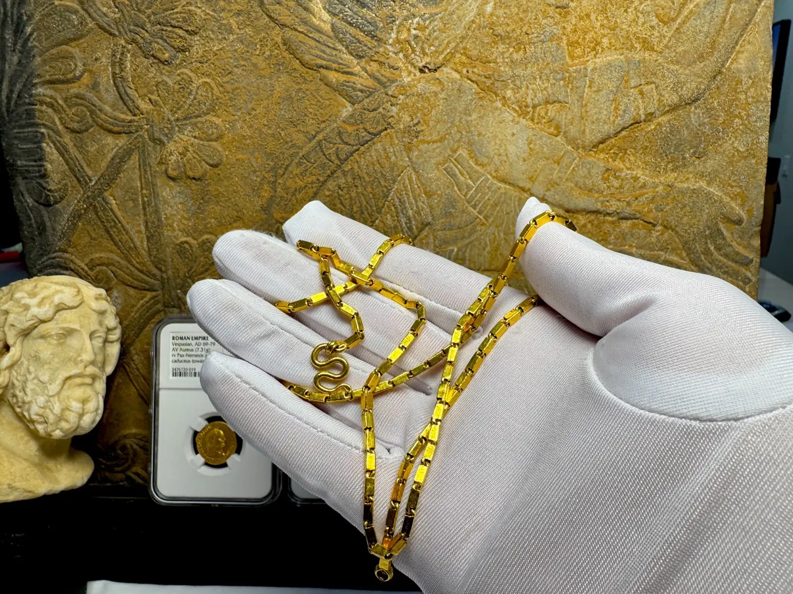 24KT GOLD NECKLACE CHAIN APPX 24" 11