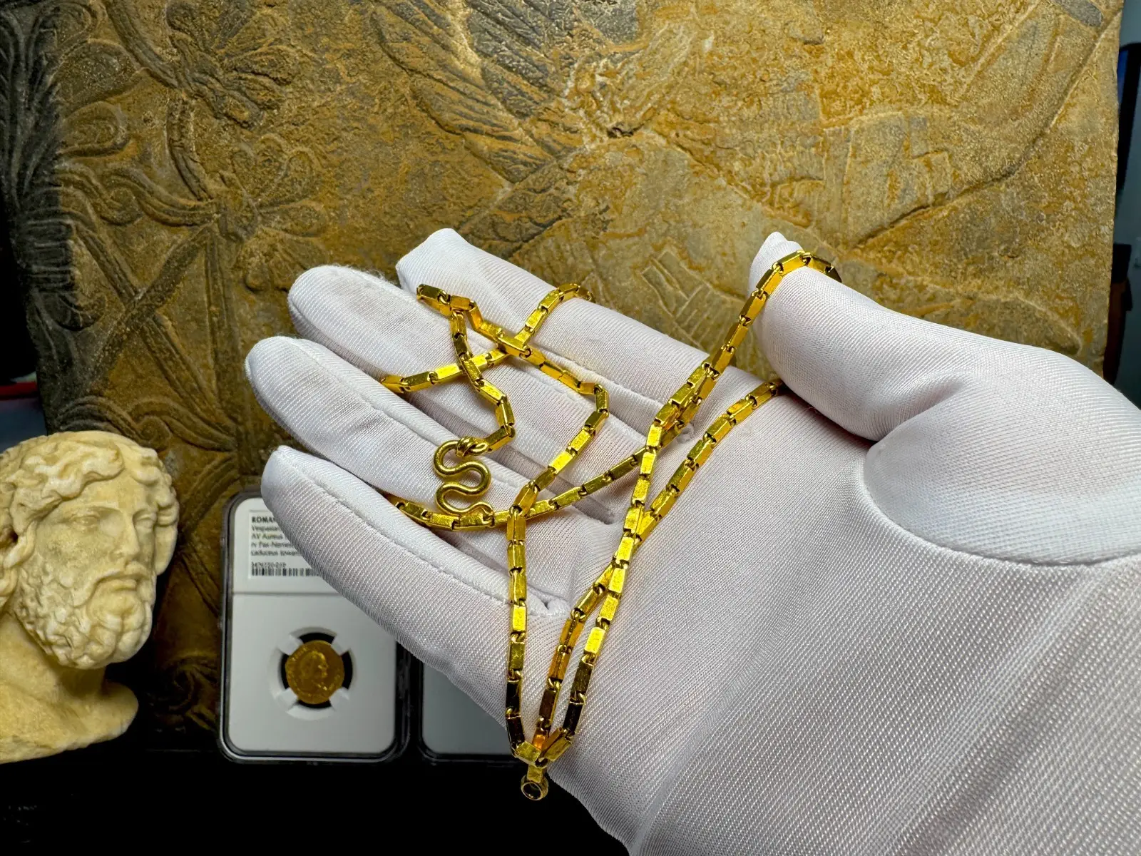 24KT GOLD NECKLACE CHAIN APPX 24" 15