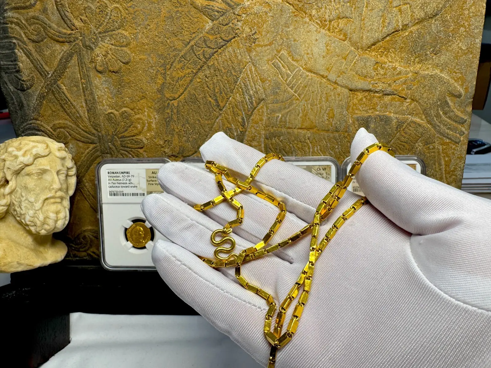 24KT GOLD NECKLACE CHAIN APPX 24" 2