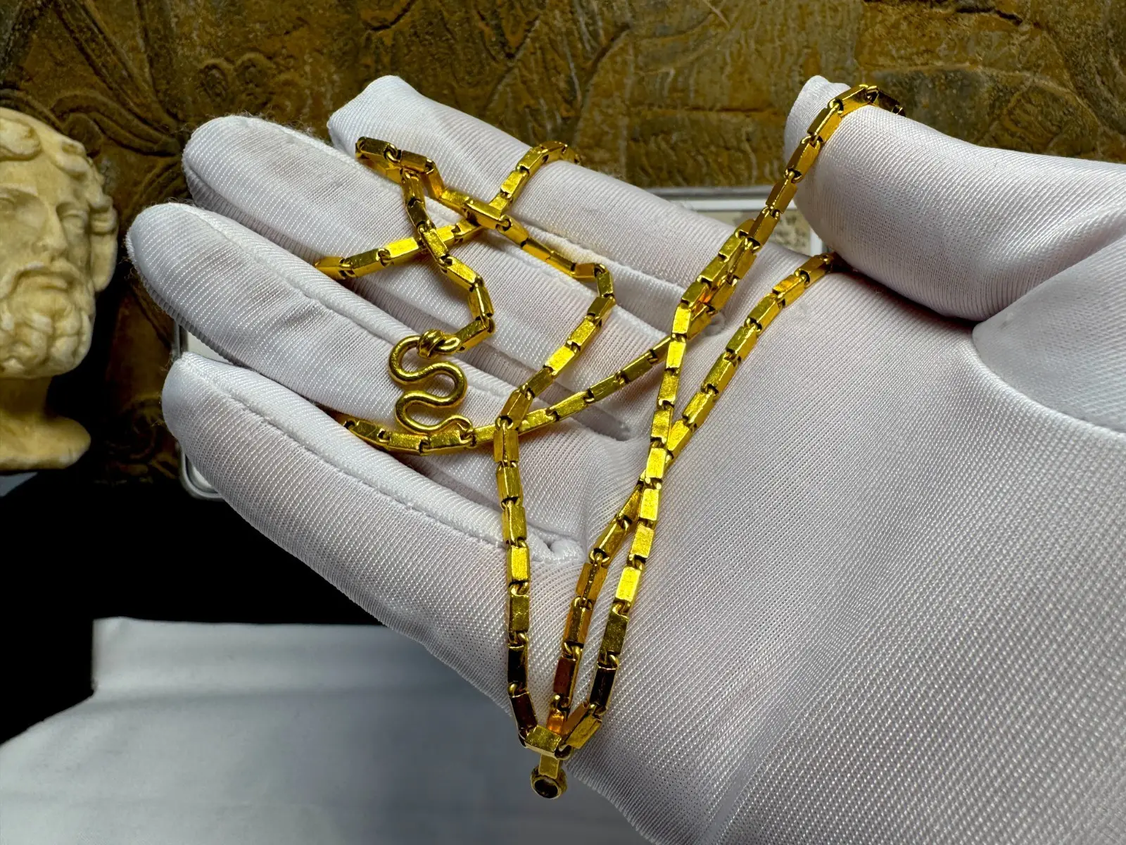 24KT GOLD NECKLACE CHAIN APPX 24" 3