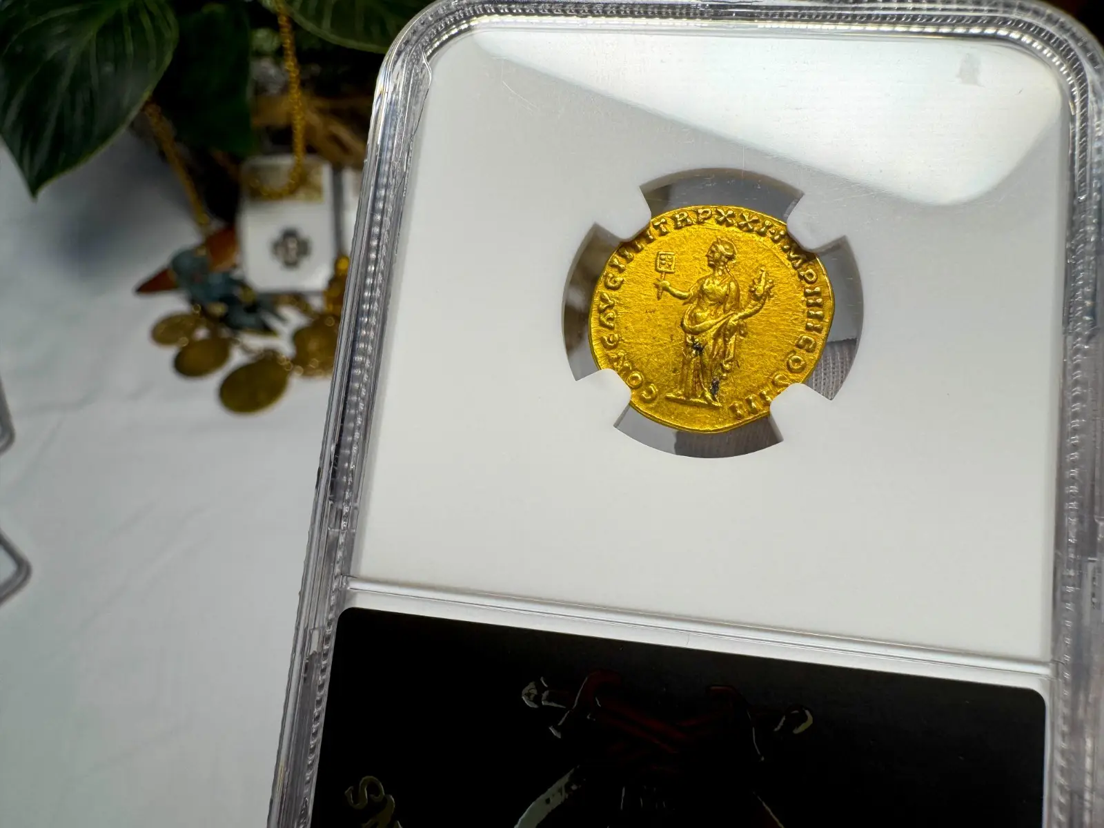 Roman Empire Marcus Aurelius "5th of 5 Emperors" Aureus NGC Ch XF #243-001 4