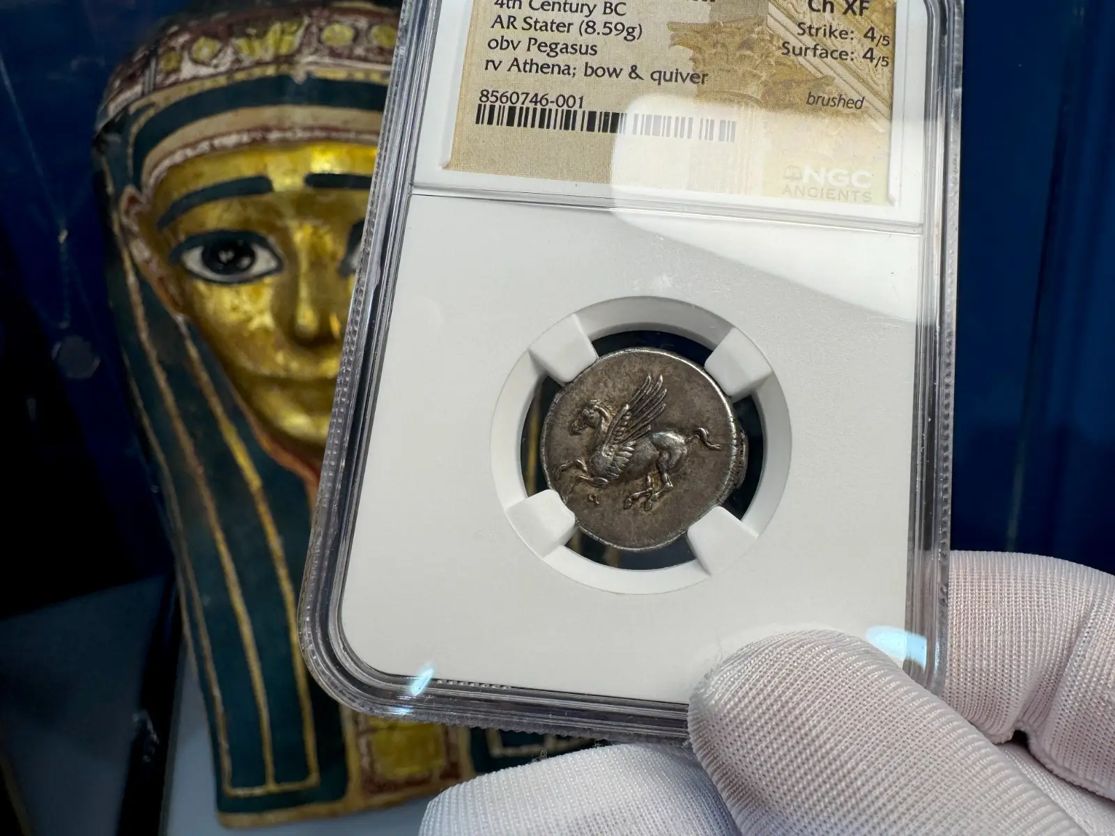 Corinthia, Corinth "Pegasus" 4th Century BC Stater ATHENA NGC Ch XF #746-001 10