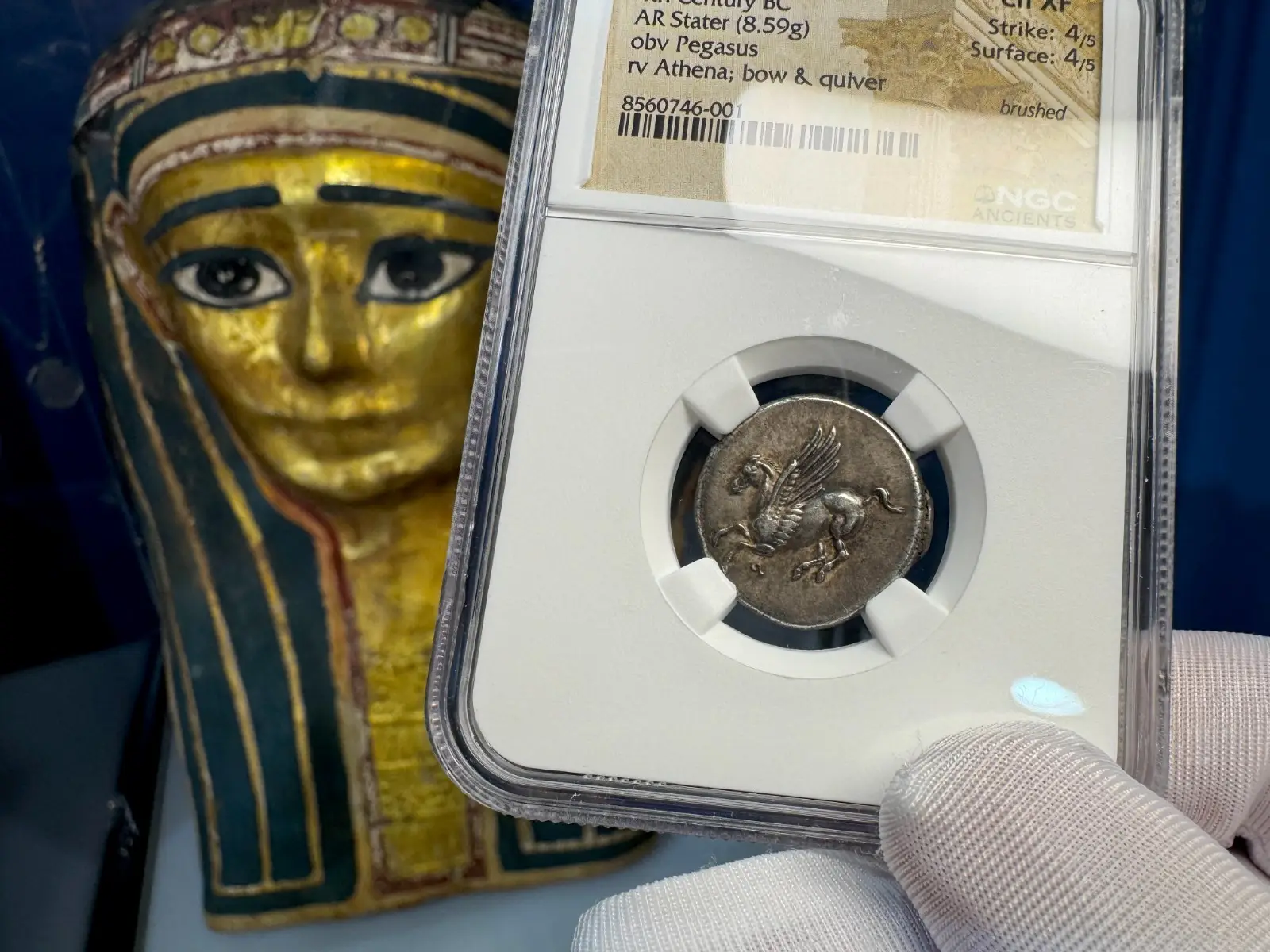 Corinthia, Corinth "Pegasus" 4th Century BC Stater ATHENA NGC Ch XF #746-001 4