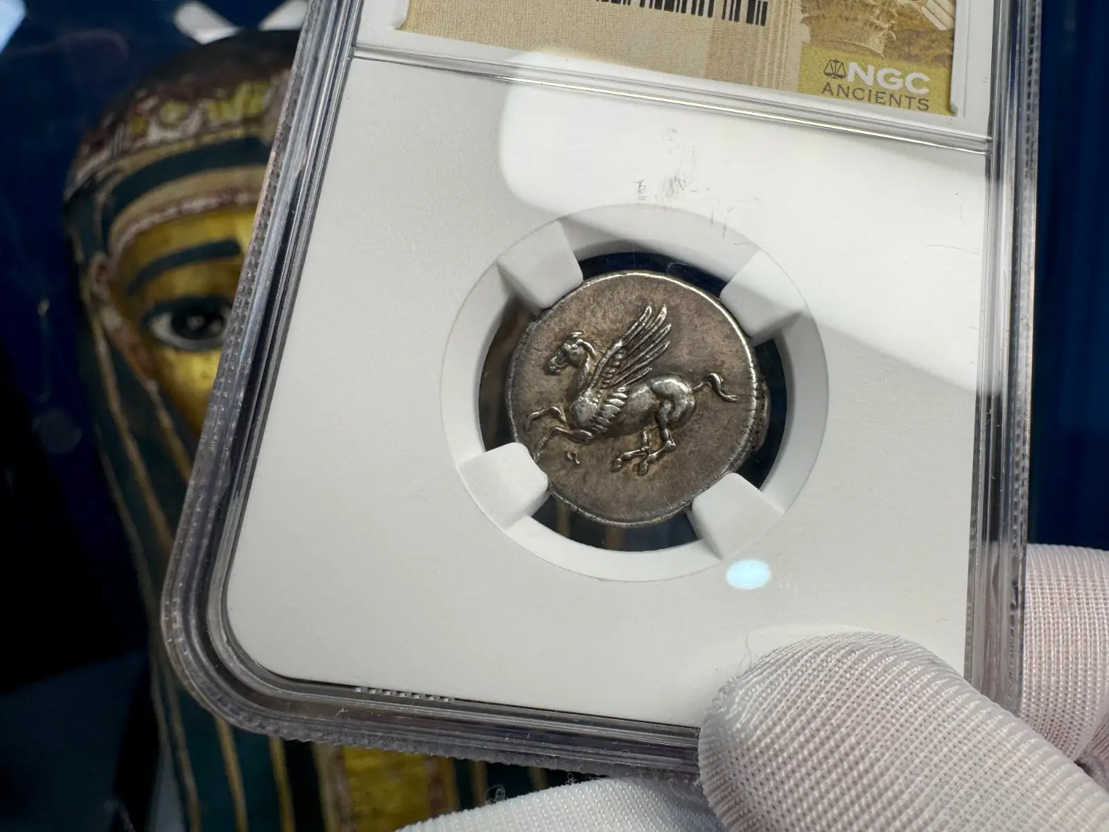 Corinthia, Corinth "Pegasus" 4th Century BC Stater ATHENA NGC Ch XF #746-001 7