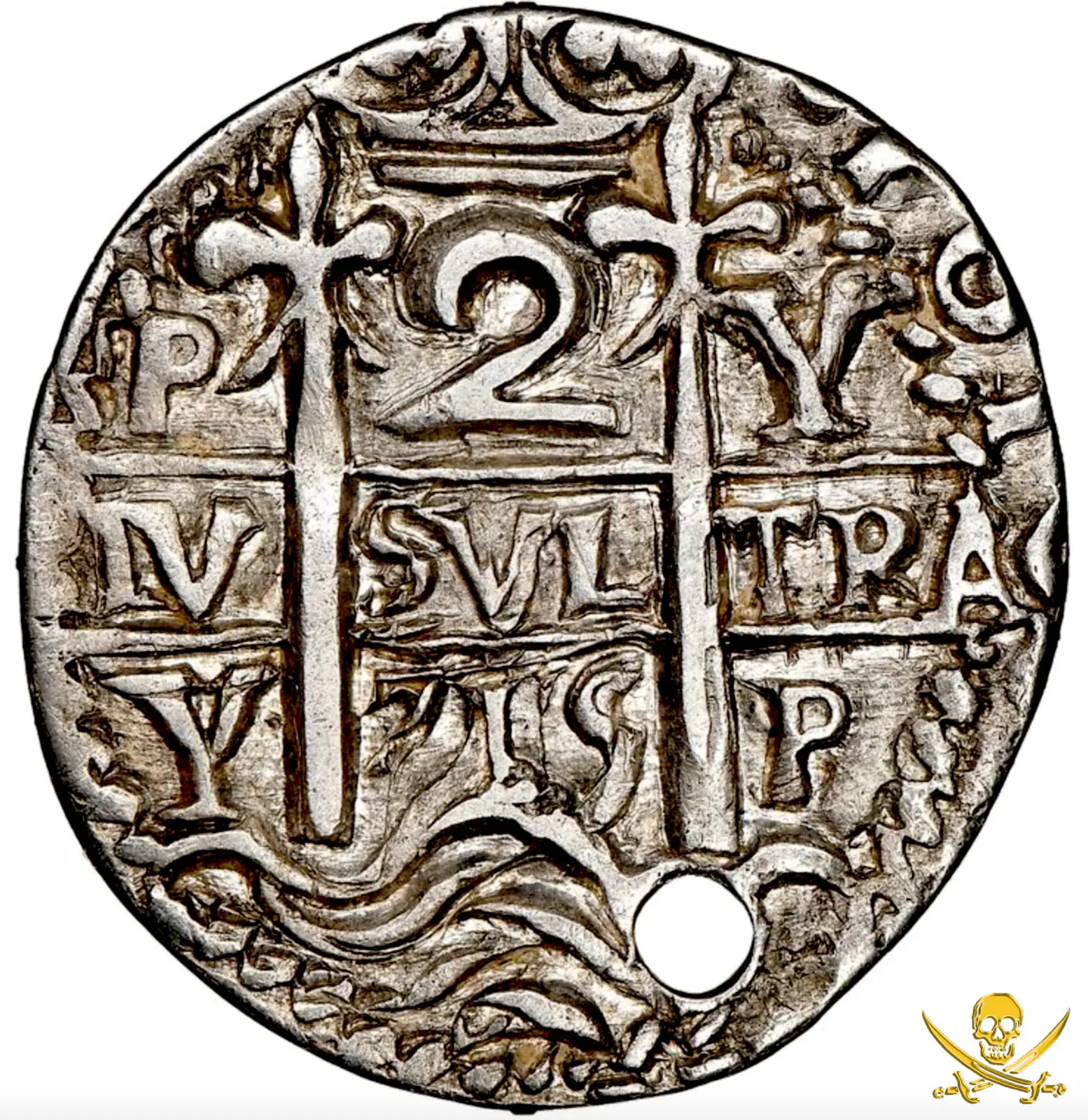Bolivia 2 Reales 1715 "Royal- Dated" NGC Jewelry Pendant 6