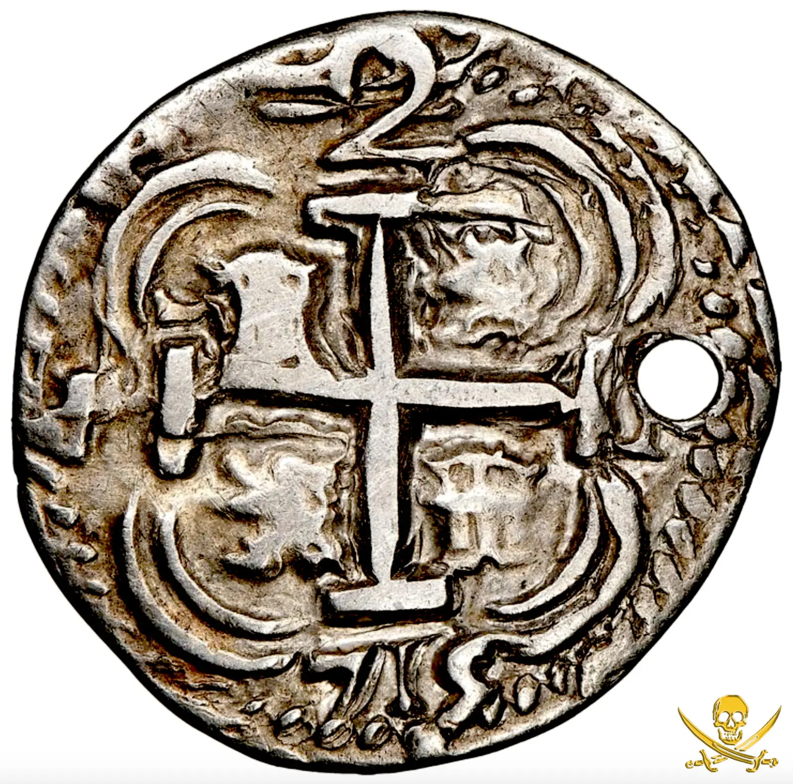 Bolivia 2 Reales 1715 "Royal- Dated" NGC Jewelry Pendant 7