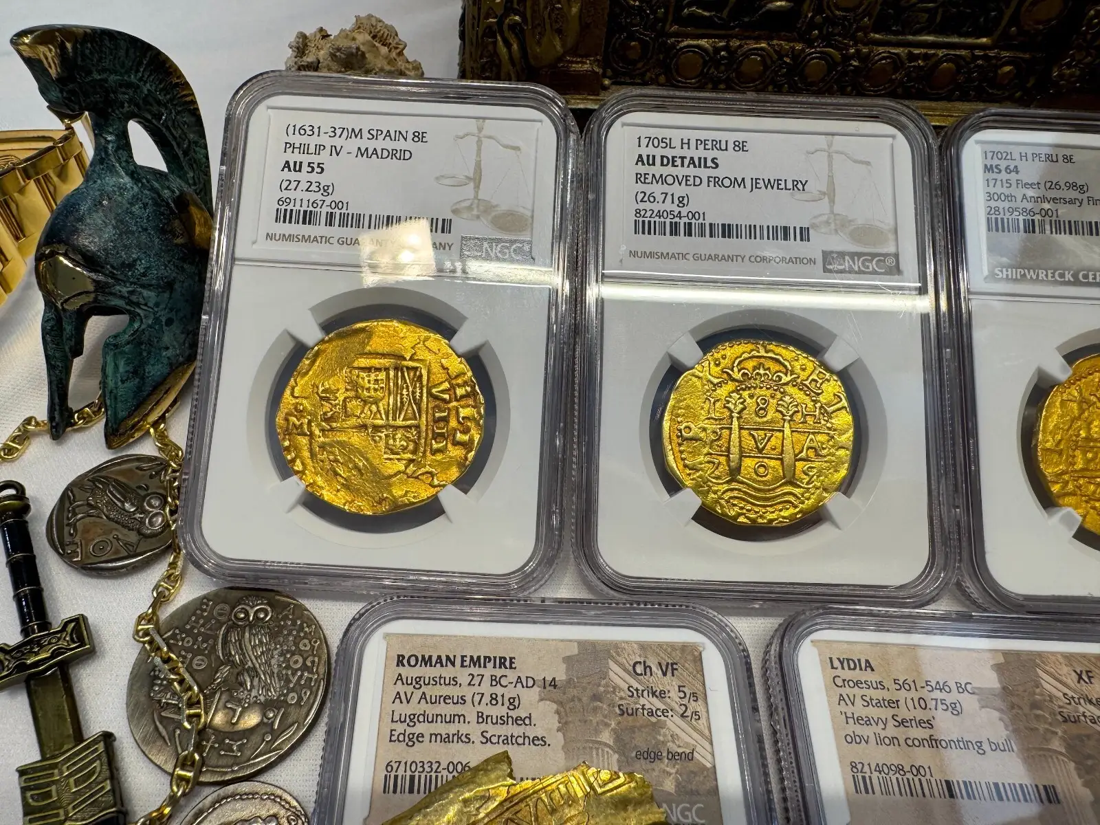 Spain 8 Escudos 1631-67 "Madrid *Rare* Brute Style" NGC 55  8
