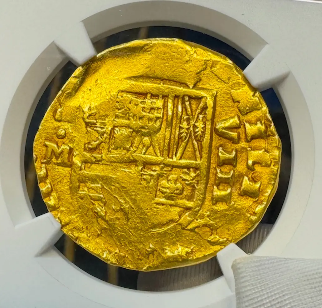 Spain 8 Escudos 1631-67 "Madrid *Rare* Brute Style" NGC 55  2