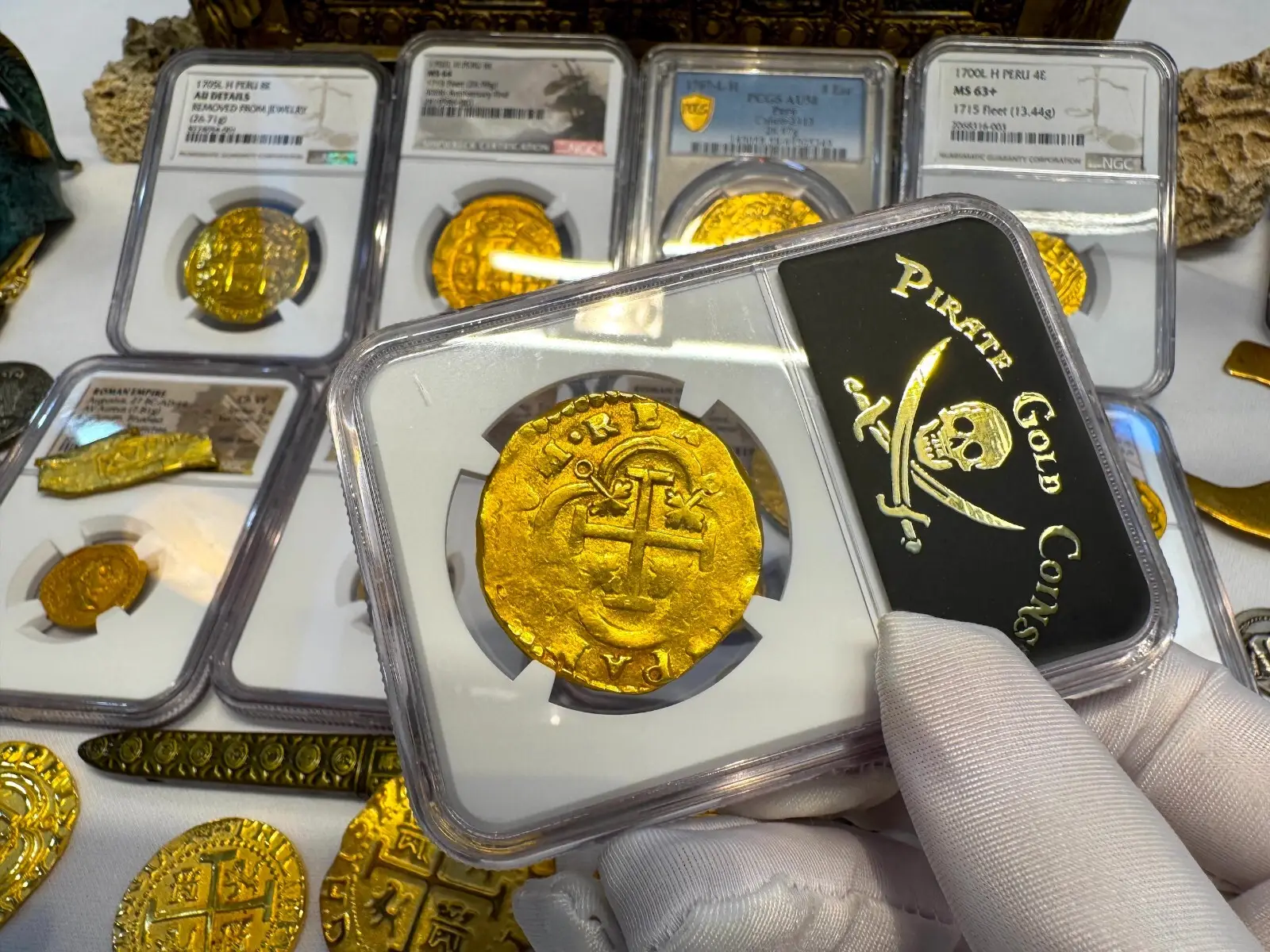 Spain 8 Escudos 1631-67 "Madrid *Rare* Brute Style" NGC 55  10
