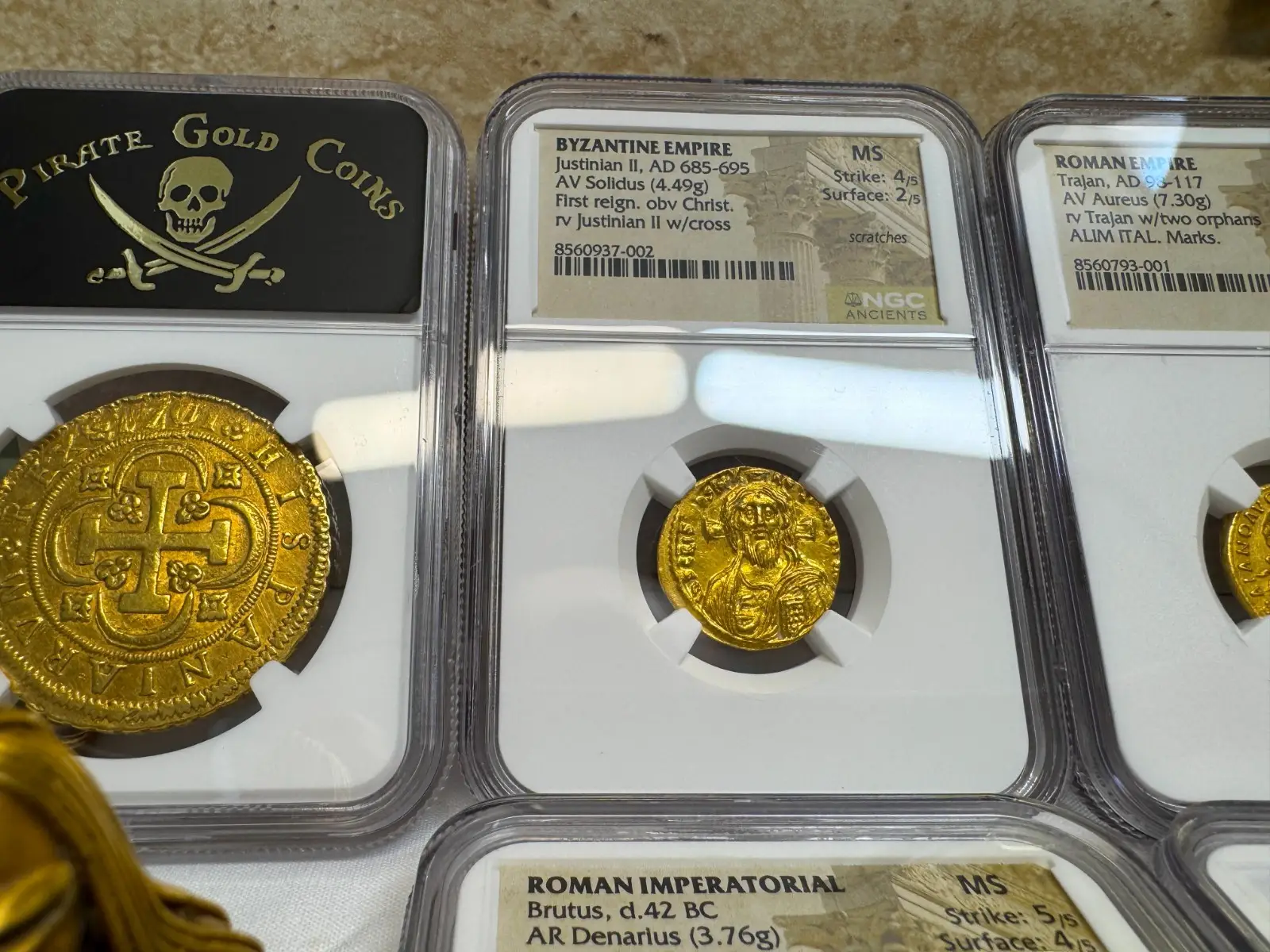 Byzantine Empire "Jesus Christ" Justinian II *FIRST REIGN* 685AD NGC MS! Cameo 3