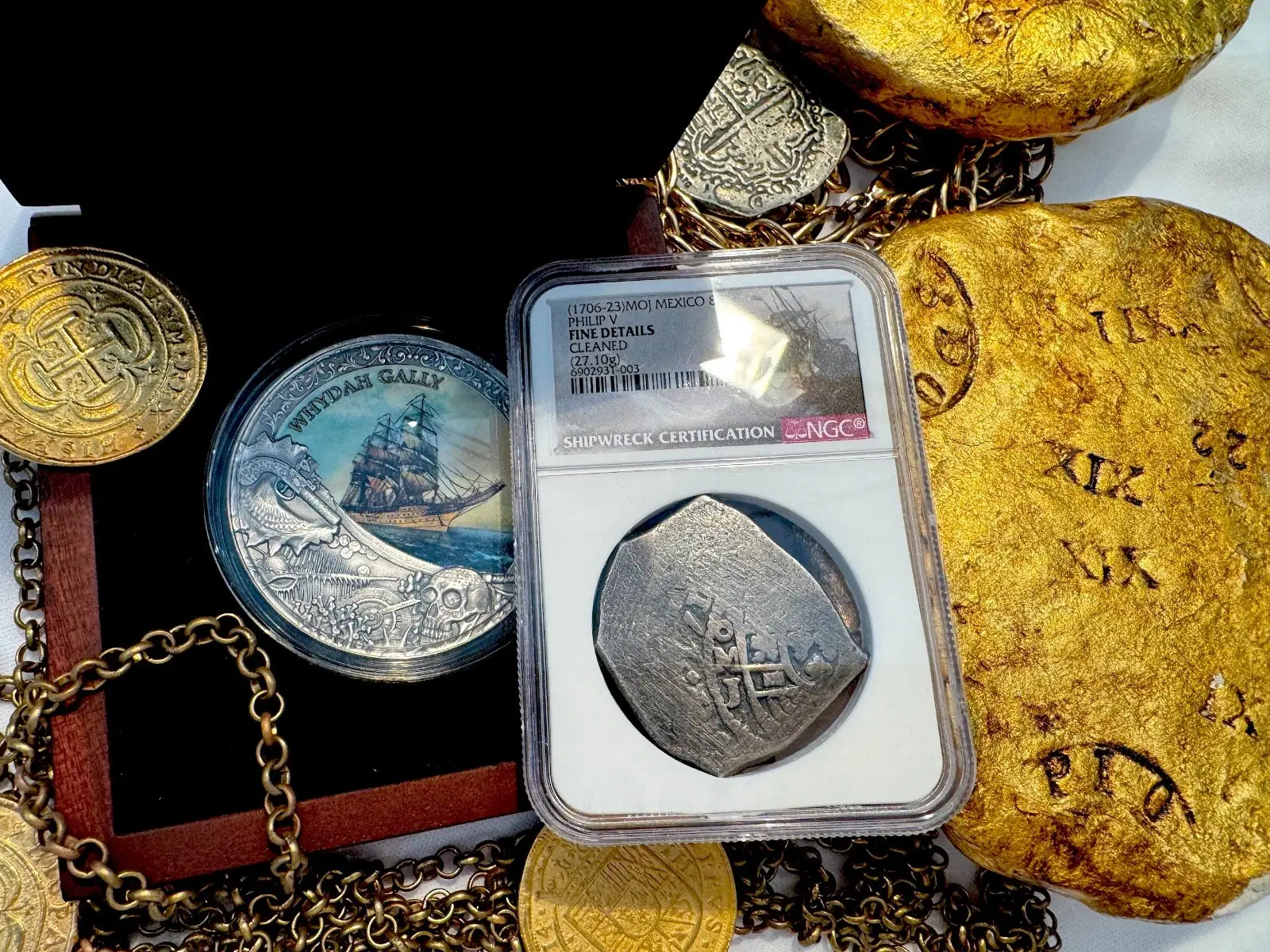 Mexico 8 Reales 1706-23 "Dated" Shipwreck NGC F #931-003 6