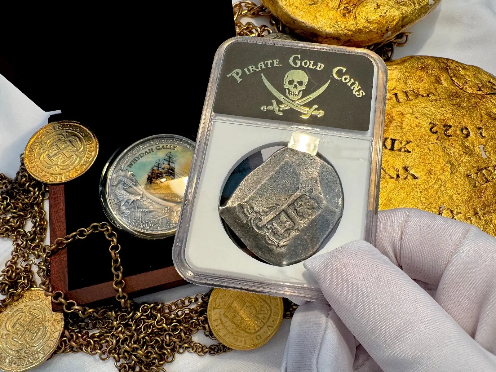 Mexico 8 Reales 1706-23 "Dated" Shipwreck NGC F #931-003 5