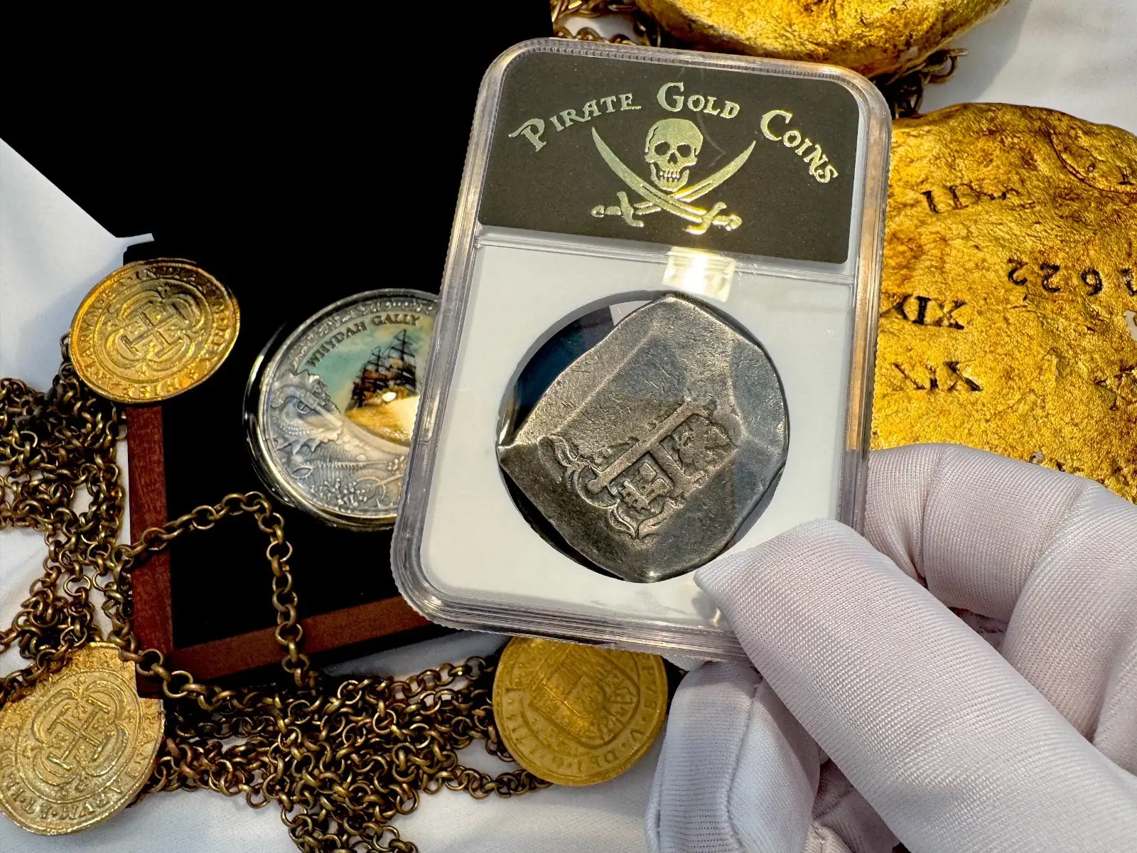 Mexico 8 Reales 1706-23 "Dated" Shipwreck NGC F #931-003 9