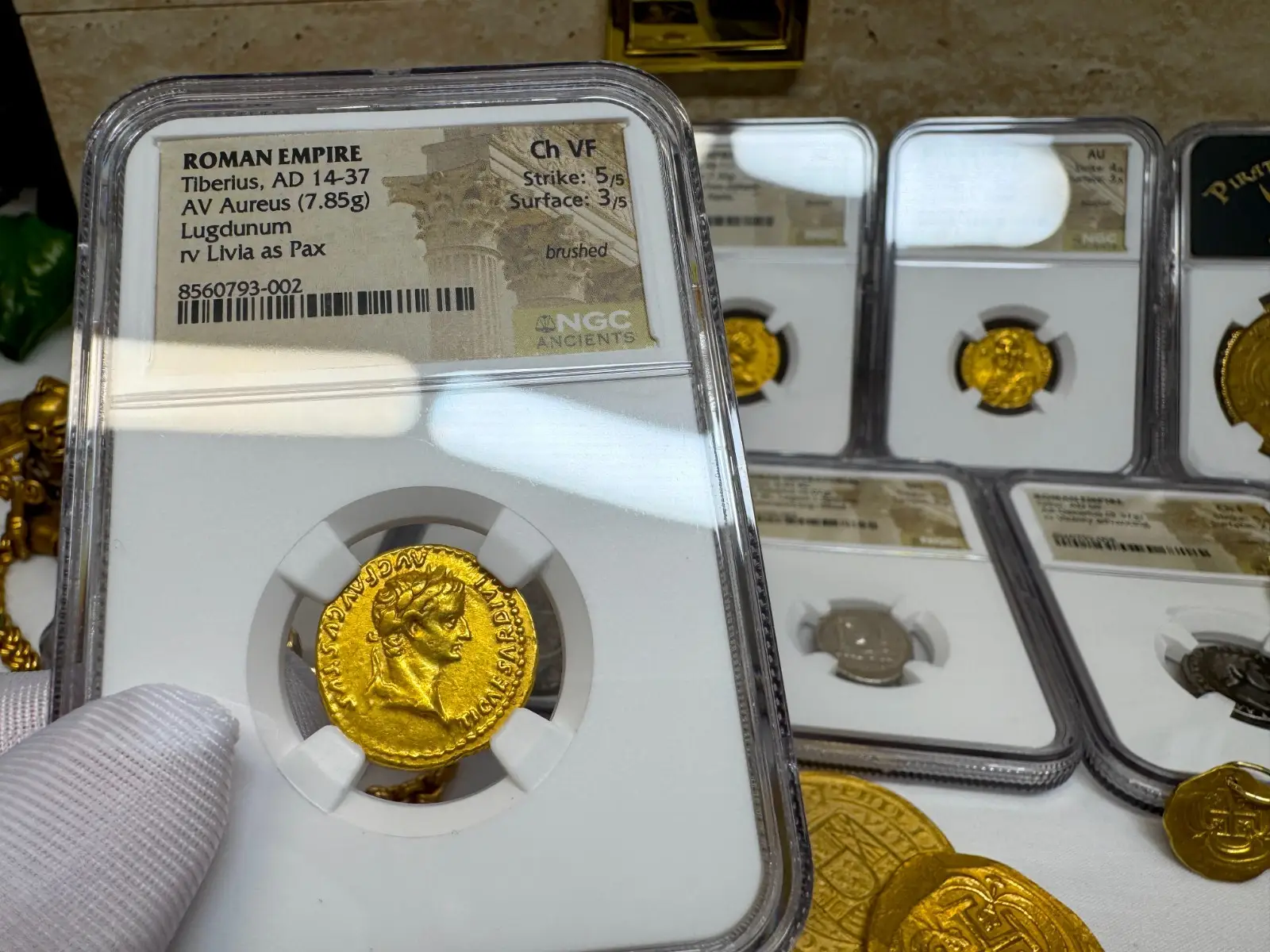 Roman Empire "Tiberius- 3rd of 12 Caesars" 14AD Aureus CH VF #793-002 22
