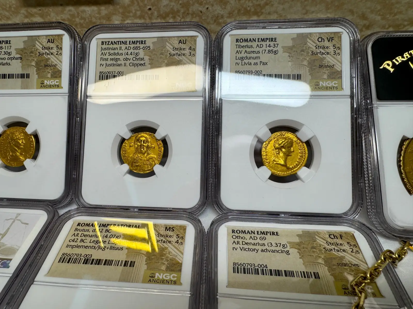 Roman Empire "Tiberius- 3rd of 12 Caesars" 14AD Aureus CH VF #793-002 23