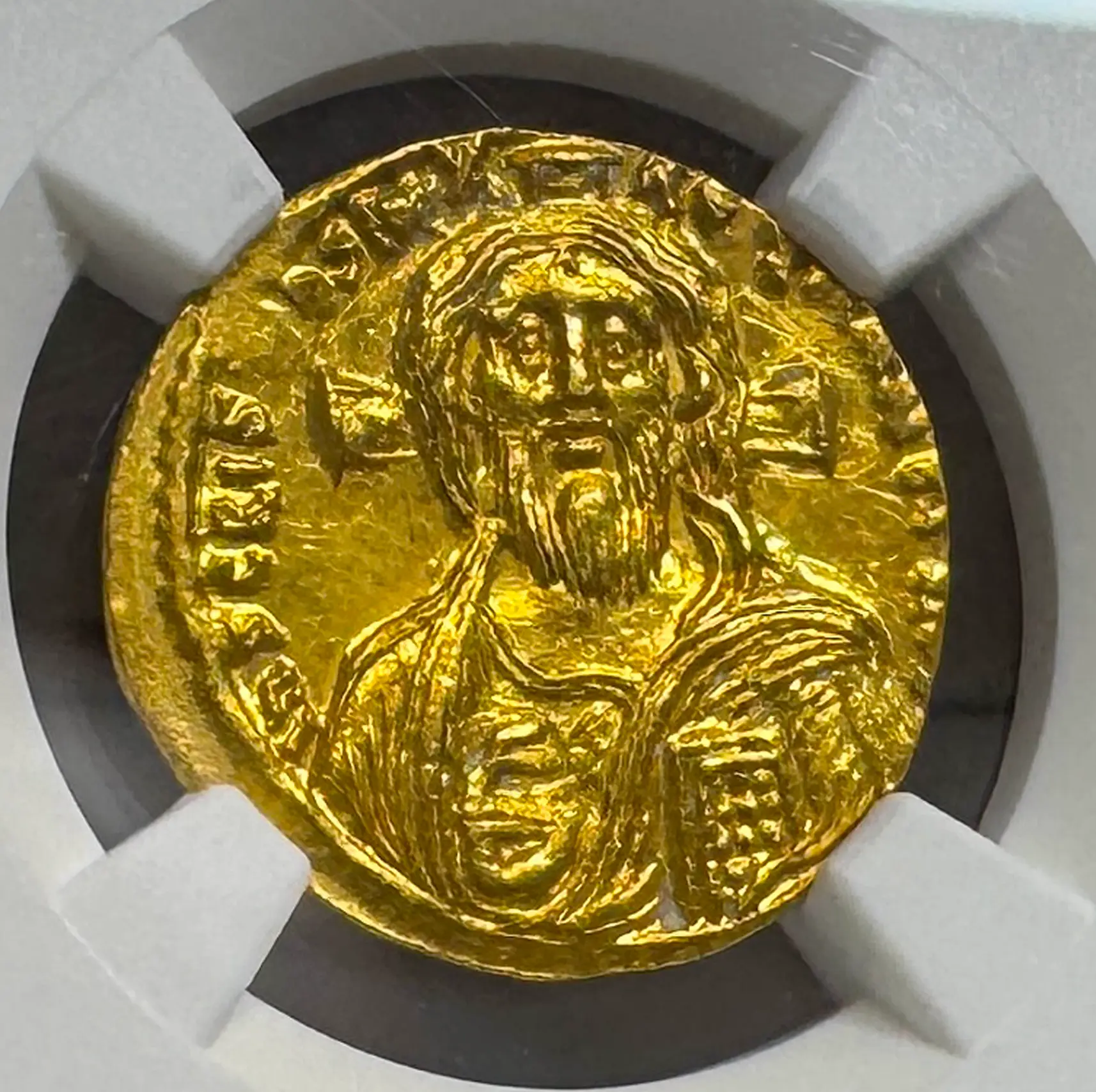 Byzantine Empire "Jesus Christ" Justinian II *FIRST REIGN* 685AD NGC MS! Cameo 26