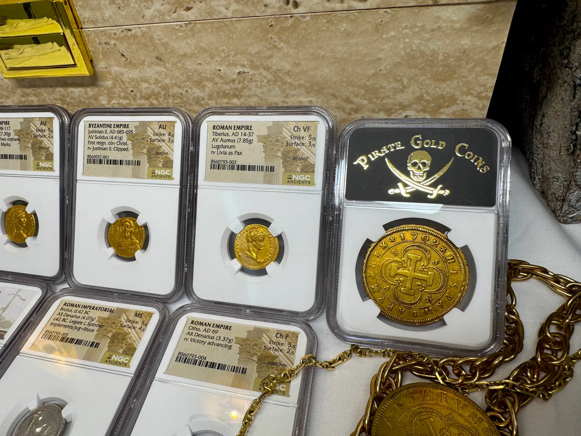 Spain 8 Escudos 1702 "6 Graded NGC- RARE" NGC VF 20