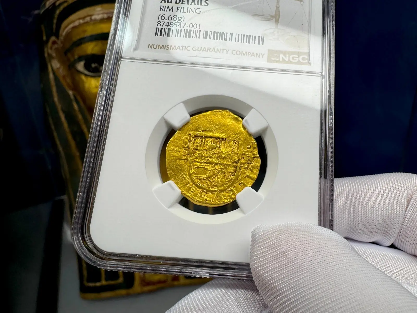 Spain 2 Escudos 1590-97 Philip III NGC AU *TO BE PENDANT* 13