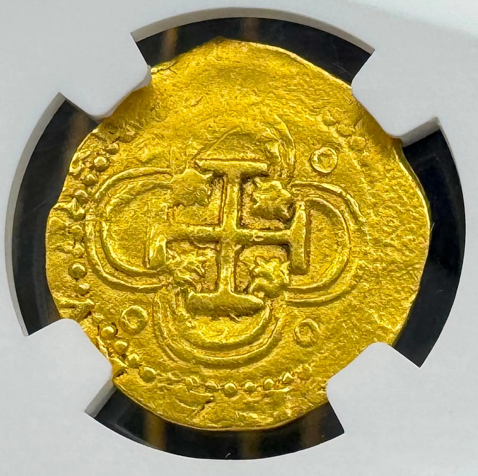 Spain 2 Escudos 1590-97 Philip III NGC AU *TO BE PENDANT*