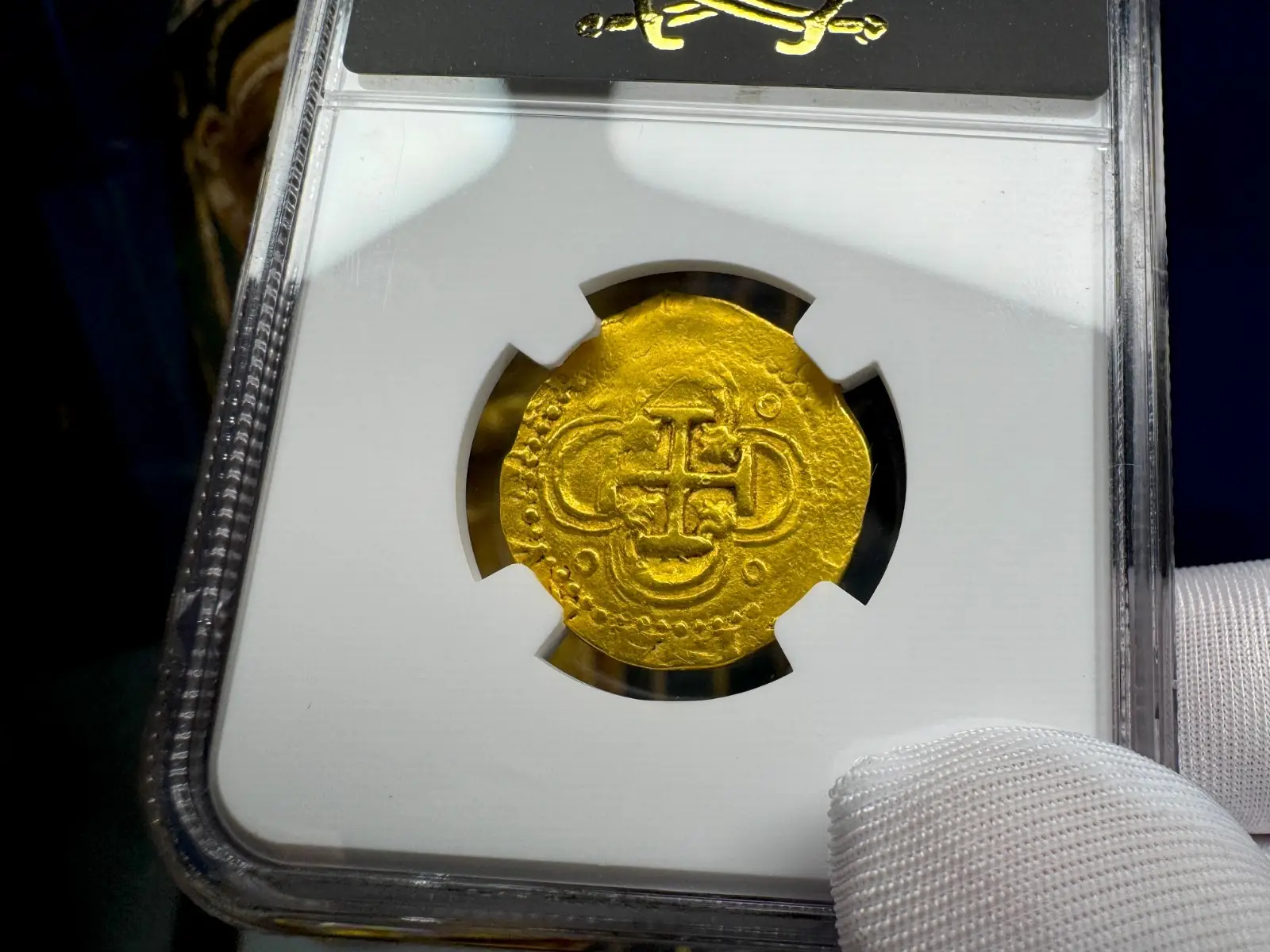 Spain 2 Escudos 1590-97 Philip III NGC AU *TO BE PENDANT* 14