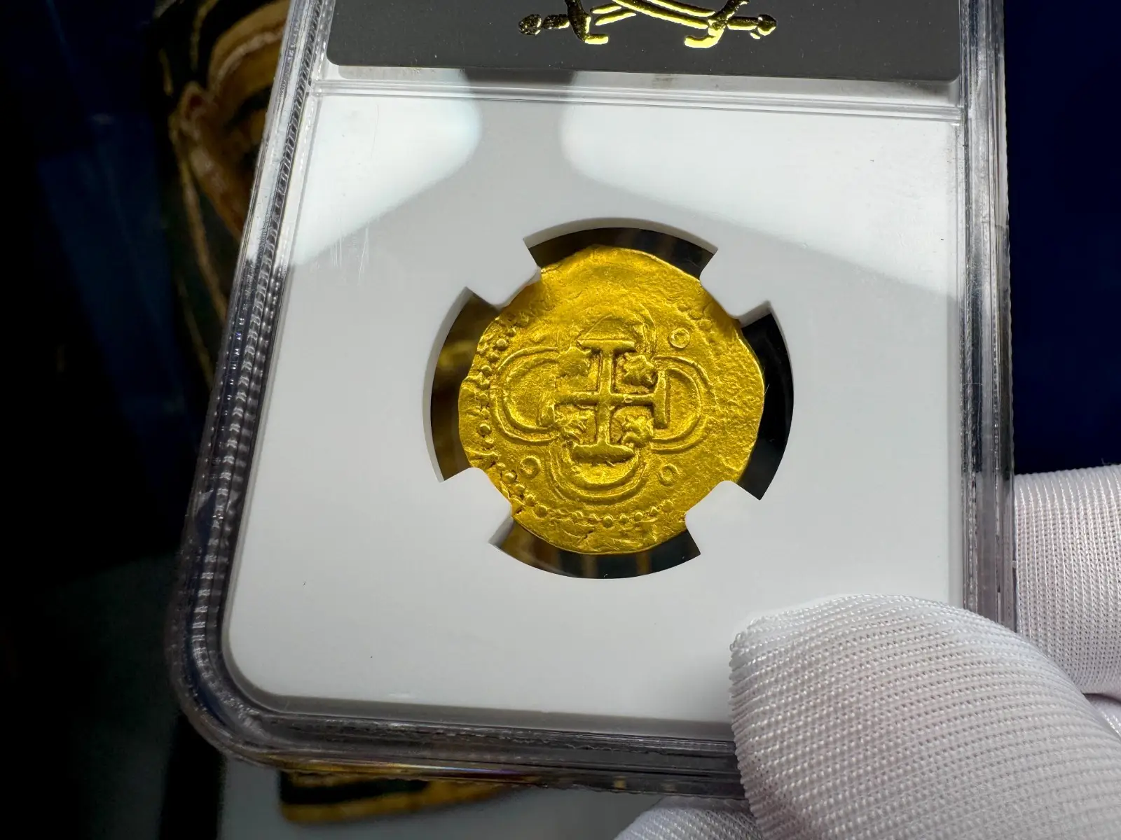 Spain 2 Escudos 1590-97 Philip III NGC AU *TO BE PENDANT* 6