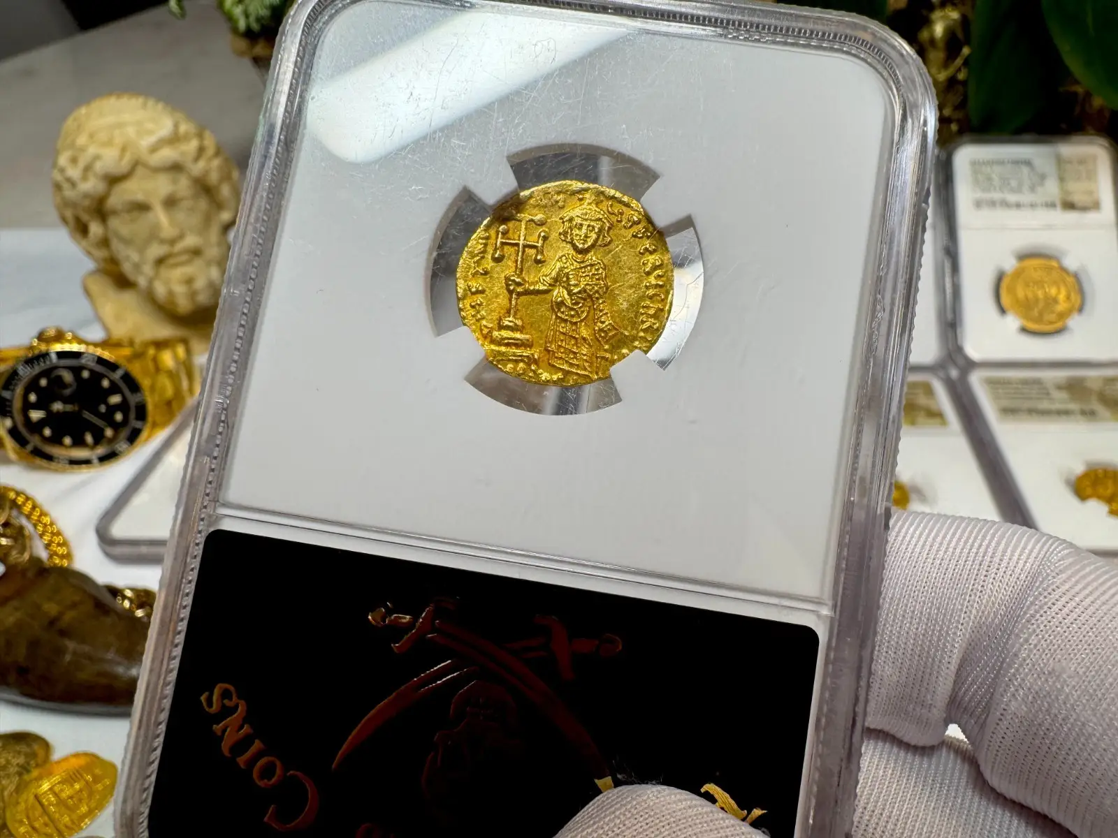 Stunning! Byzantine Empire "Jesus Christ" Justinian II NGC MS  6
