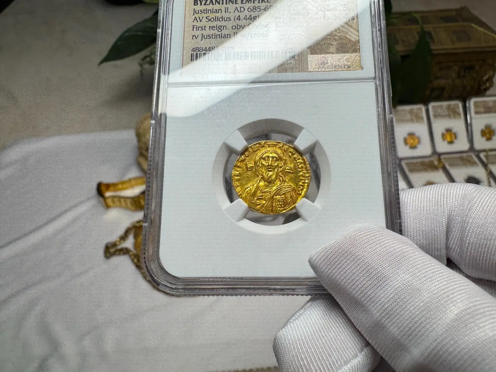 Stunning! Byzantine Empire "Jesus Christ" Justinian II NGC MS  24