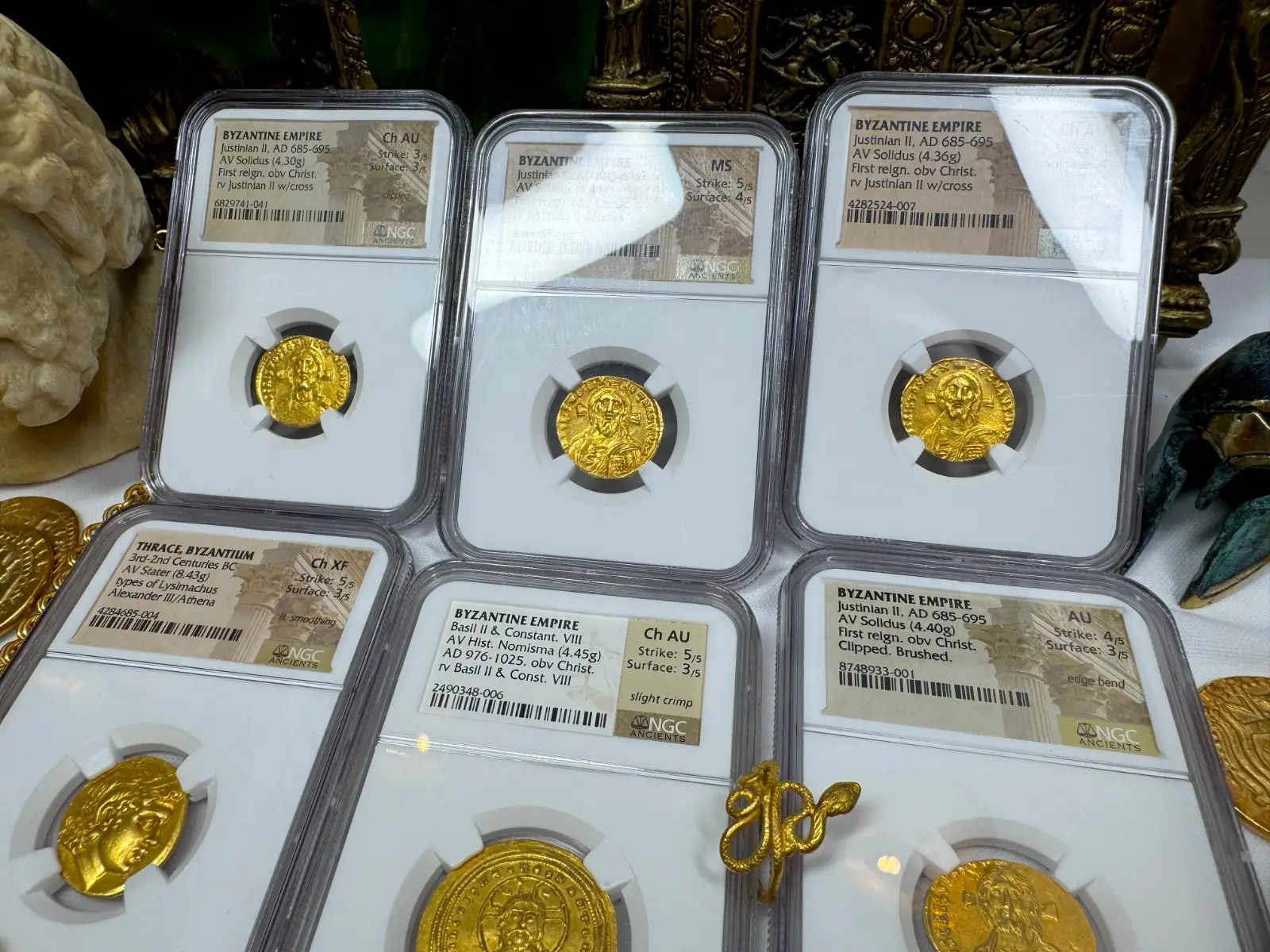 Stunning! Byzantine Empire "Jesus Christ" Justinian II NGC MS  15
