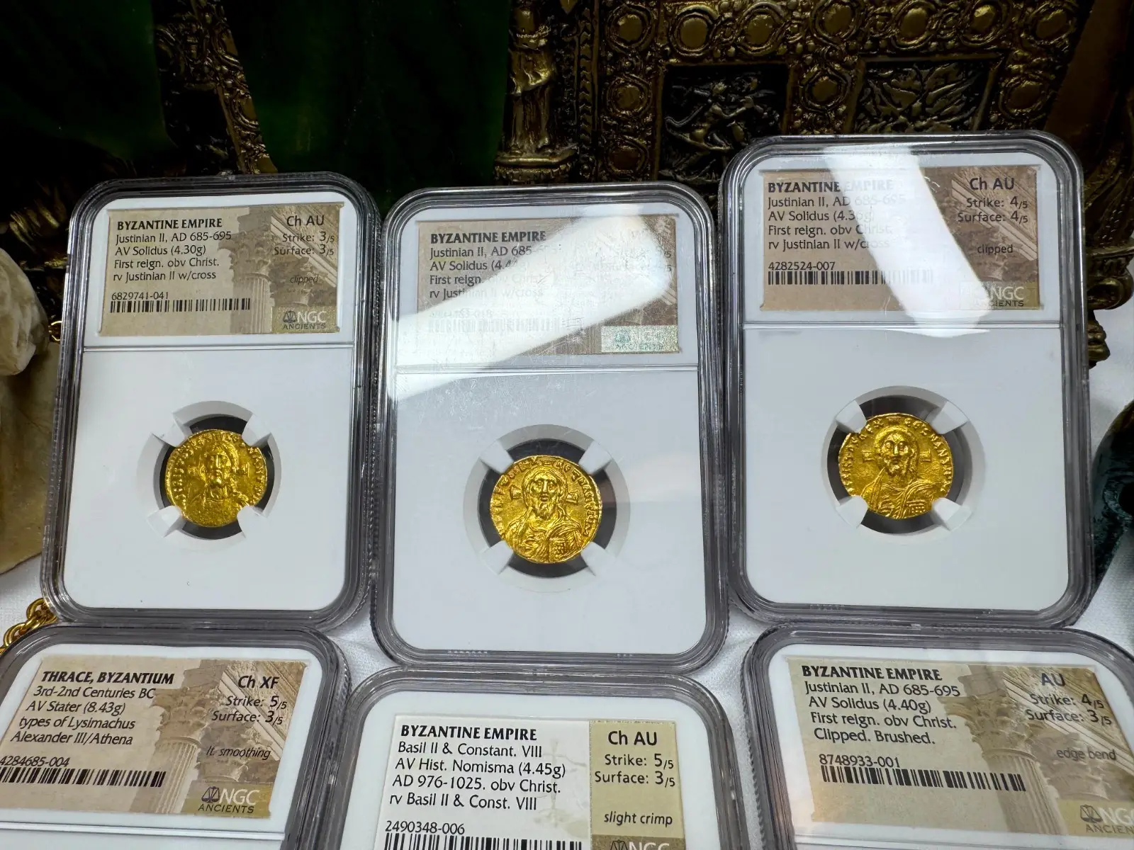 Stunning! Byzantine Empire "Jesus Christ" Justinian II NGC MS  19