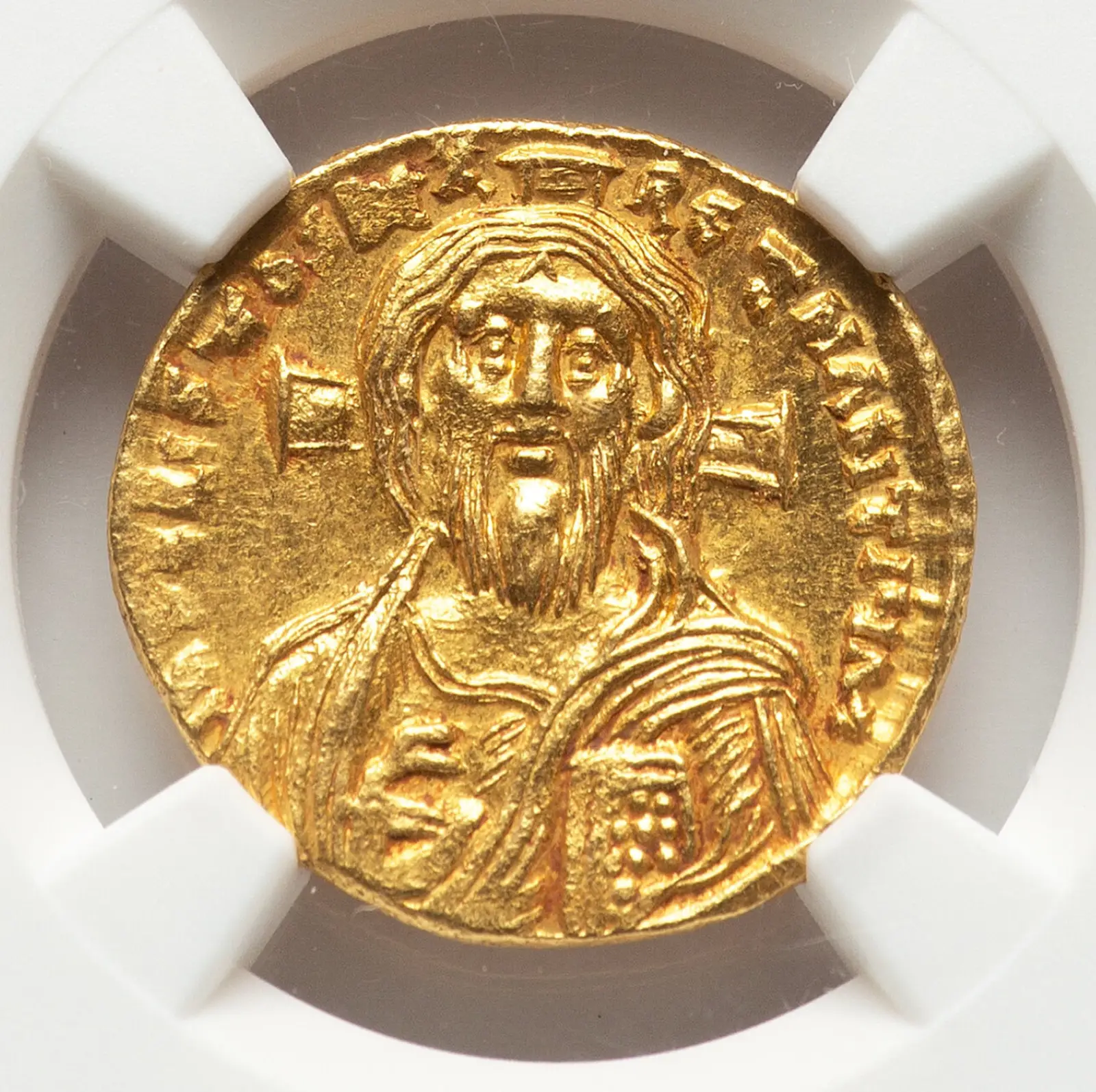 Stunning! Byzantine Empire "Jesus Christ" Justinian II NGC MS  8