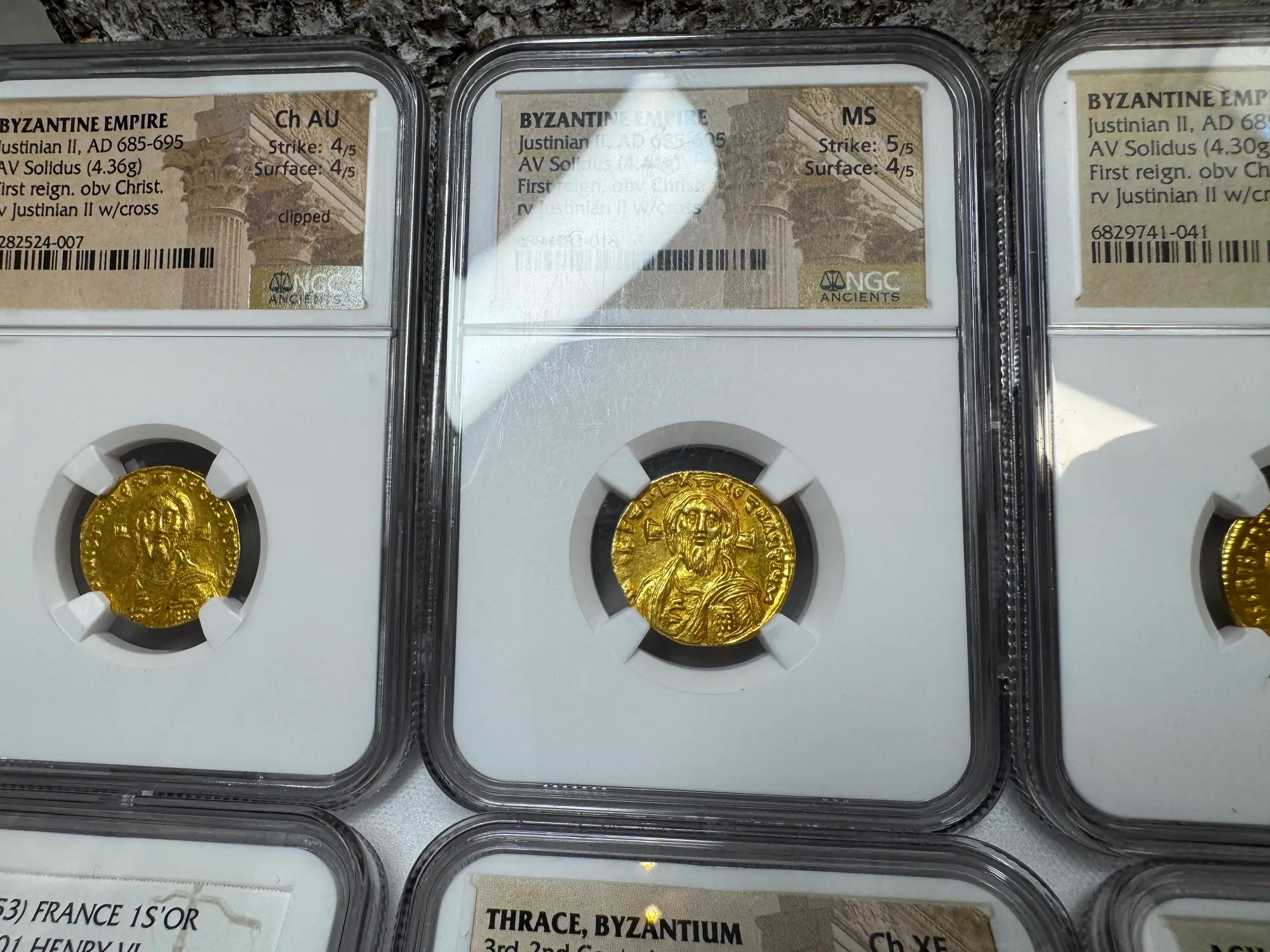Stunning! Byzantine Empire "Jesus Christ" Justinian II NGC MS  25
