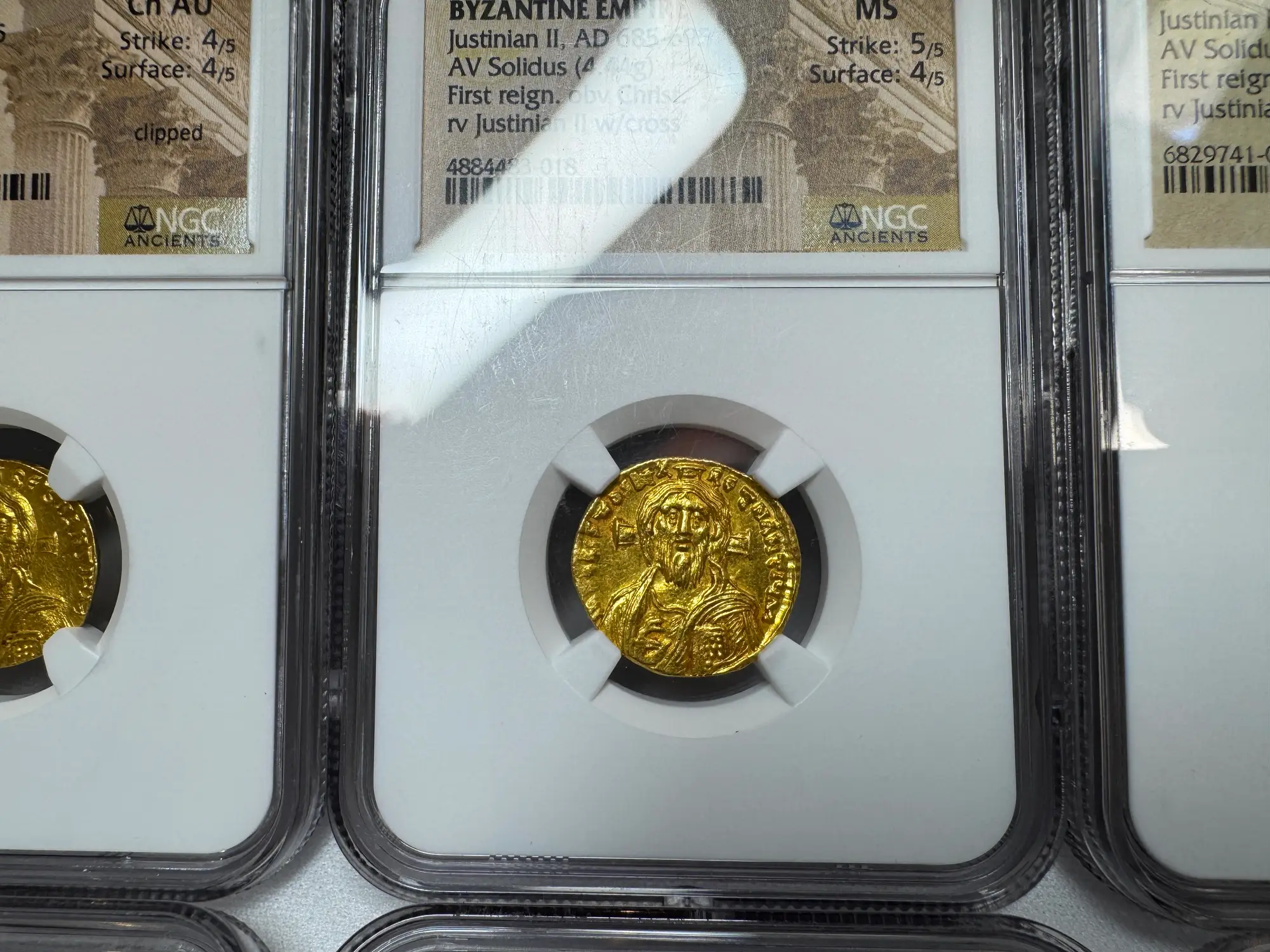 Stunning! Byzantine Empire "Jesus Christ" Justinian II NGC MS  26