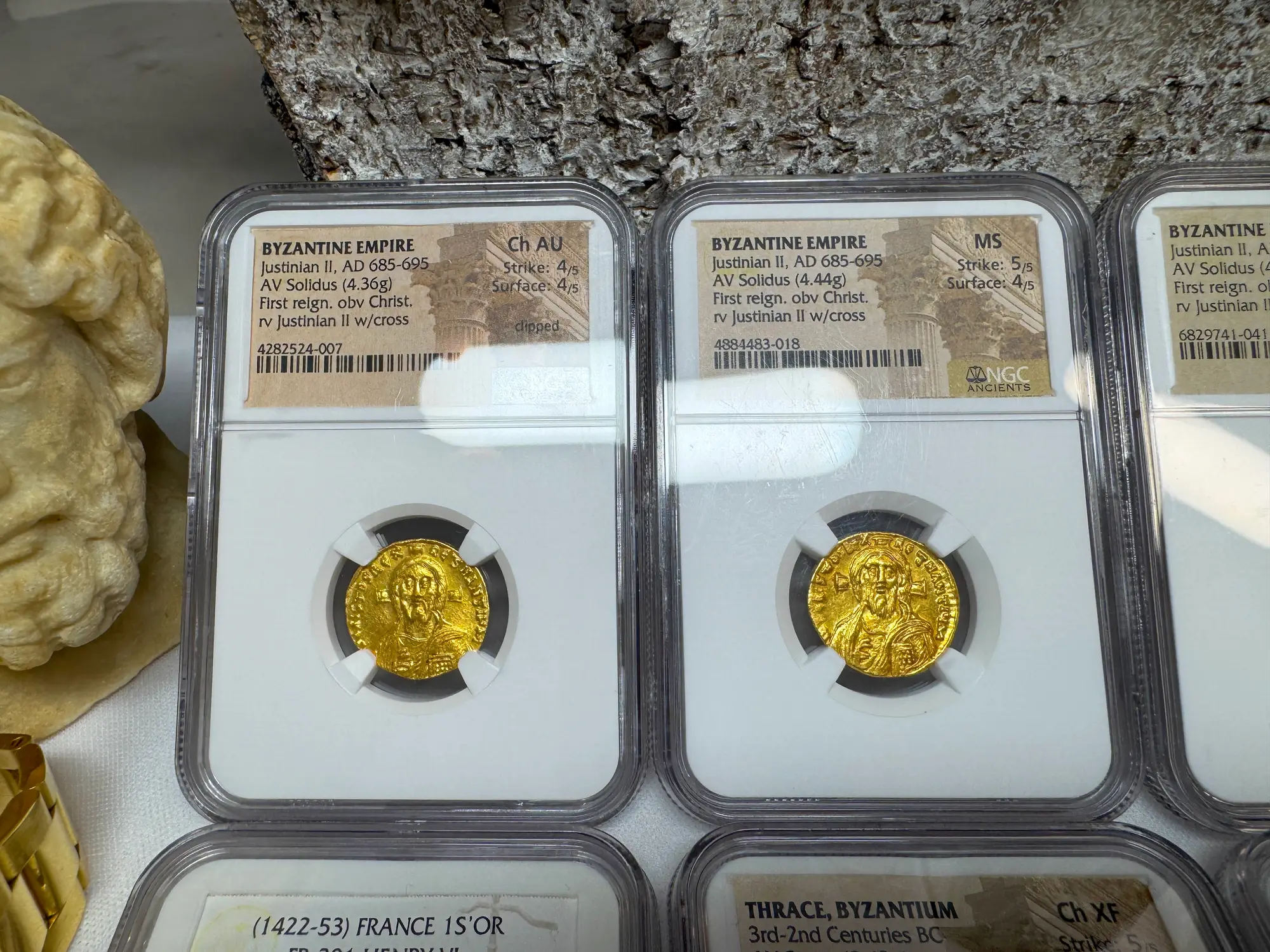 Stunning! Byzantine Empire "Jesus Christ" Justinian II NGC MS  28