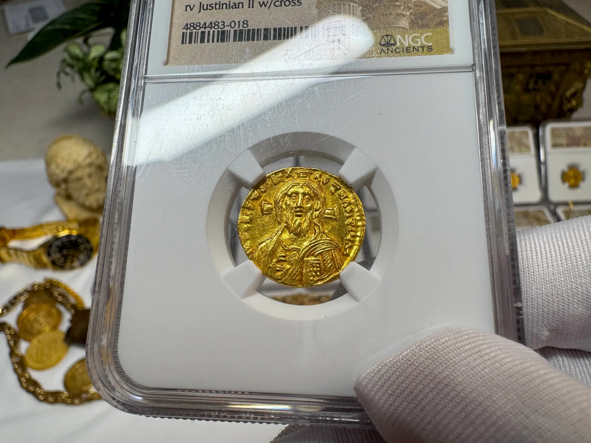 Stunning! Byzantine Empire "Jesus Christ" Justinian II NGC MS  30