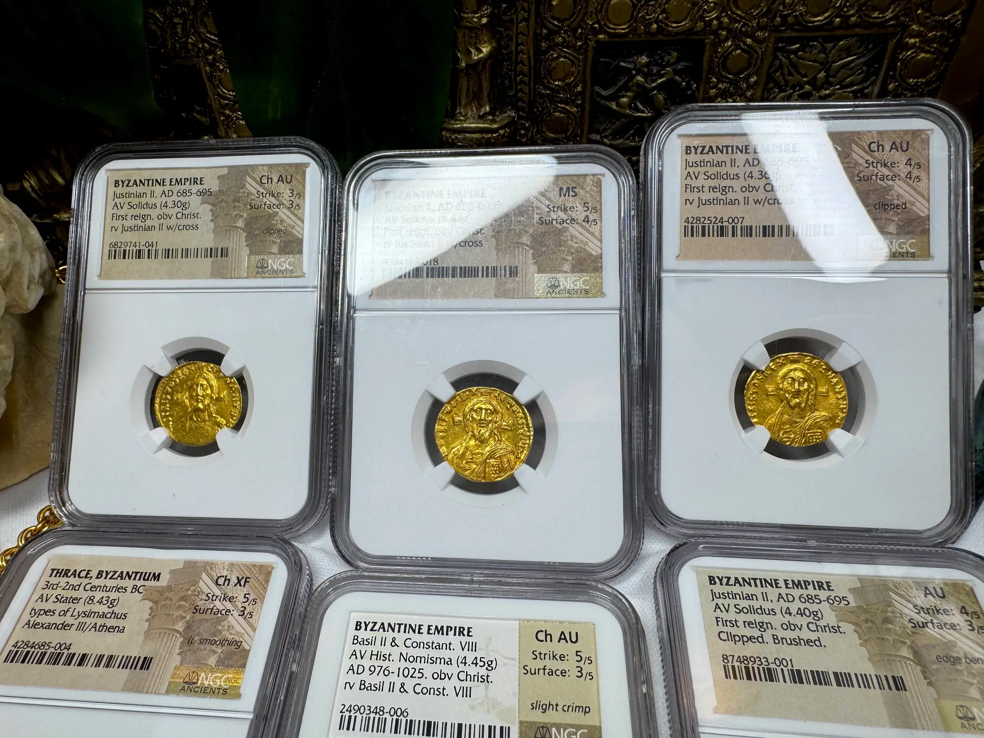 Stunning! Byzantine Empire "Jesus Christ" Justinian II NGC MS  40