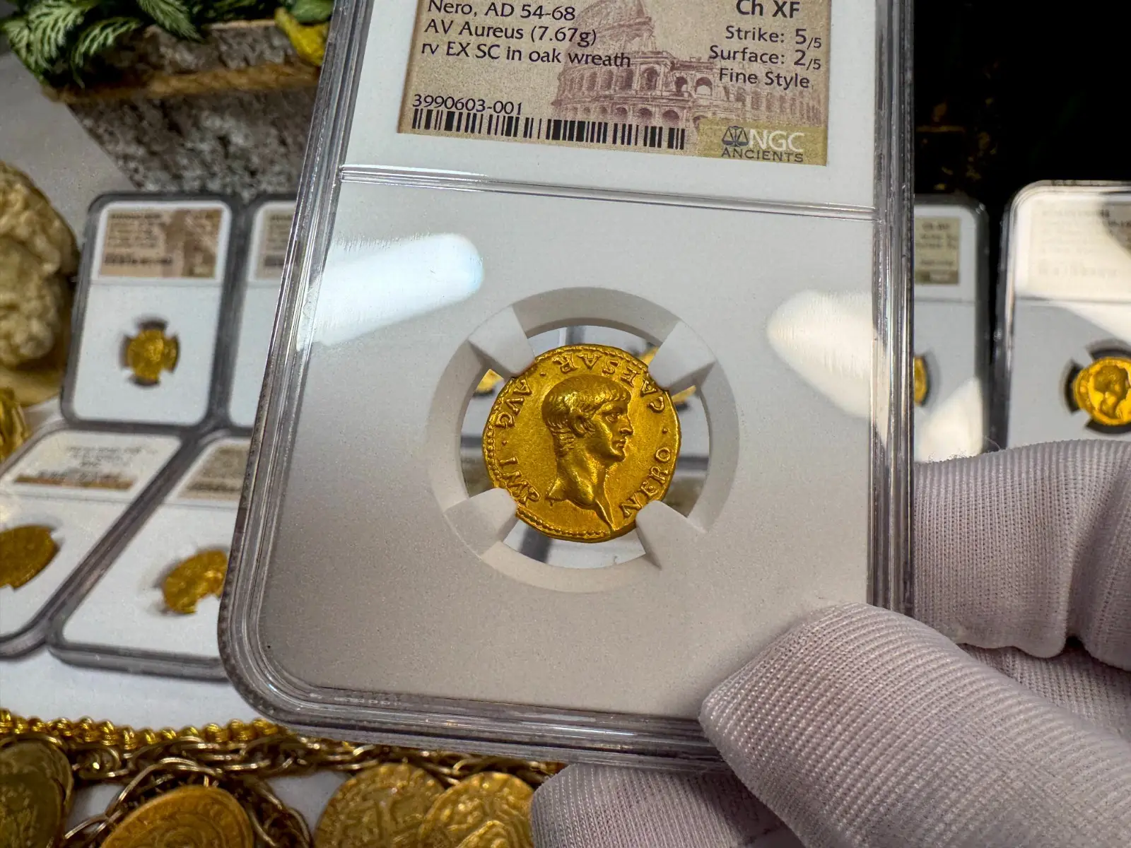 Roman Empire "Nero- Young Boy" 6th of 12 Caesars NGC Ch XF #603-001 22