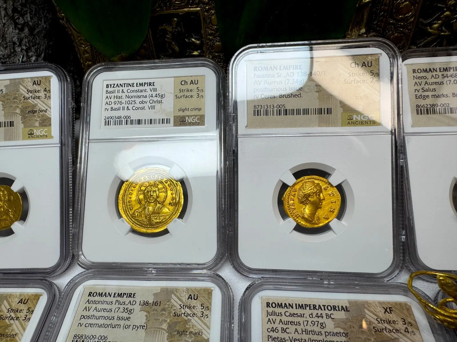 Roman Empire "Faustina Sr" 138AD Aureus NGC CH AU *Wife of Pius* #313-005 22