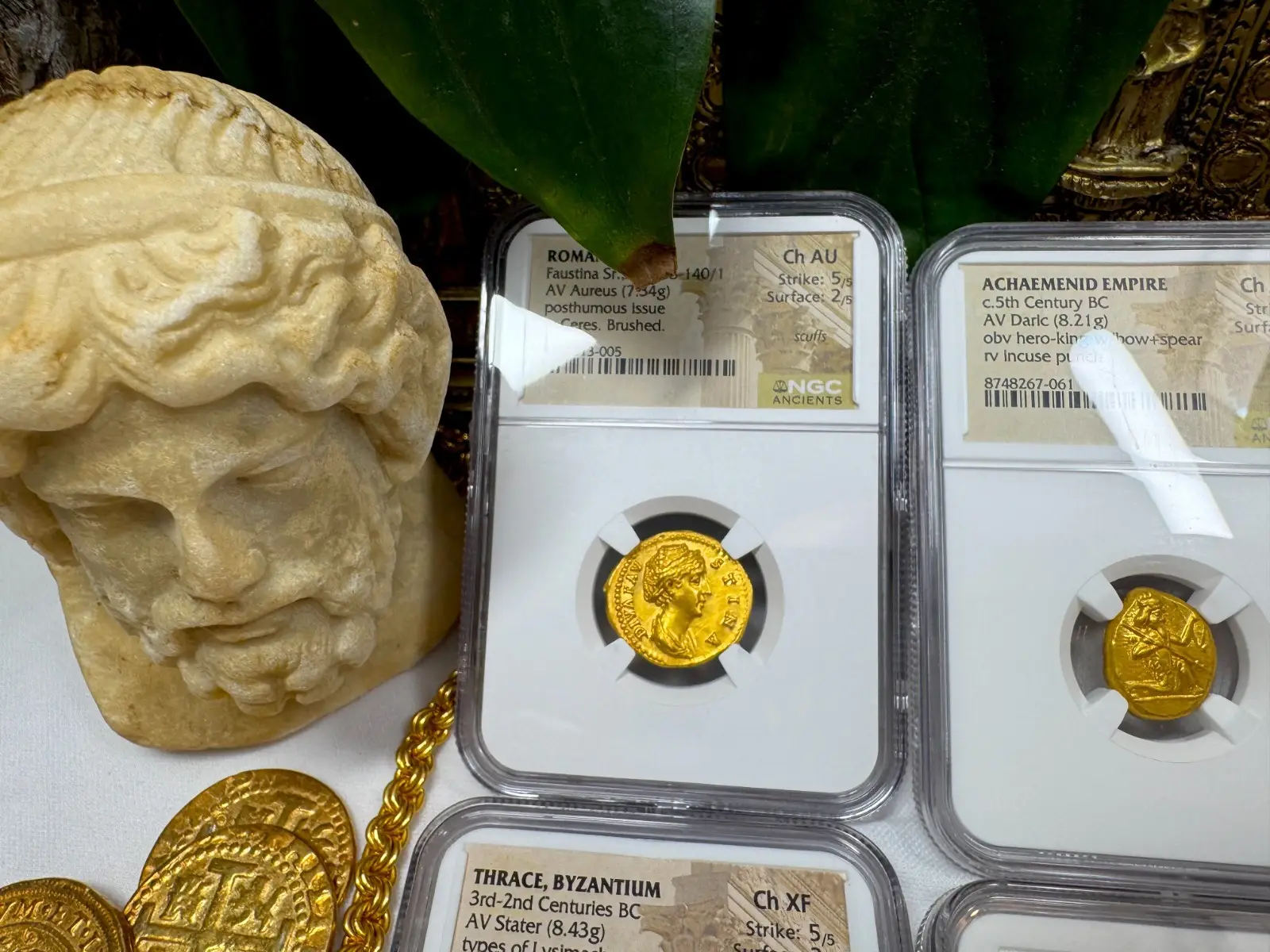 Roman Empire "Faustina Sr" 138AD Aureus NGC CH AU *Wife of Pius* #313-005 15