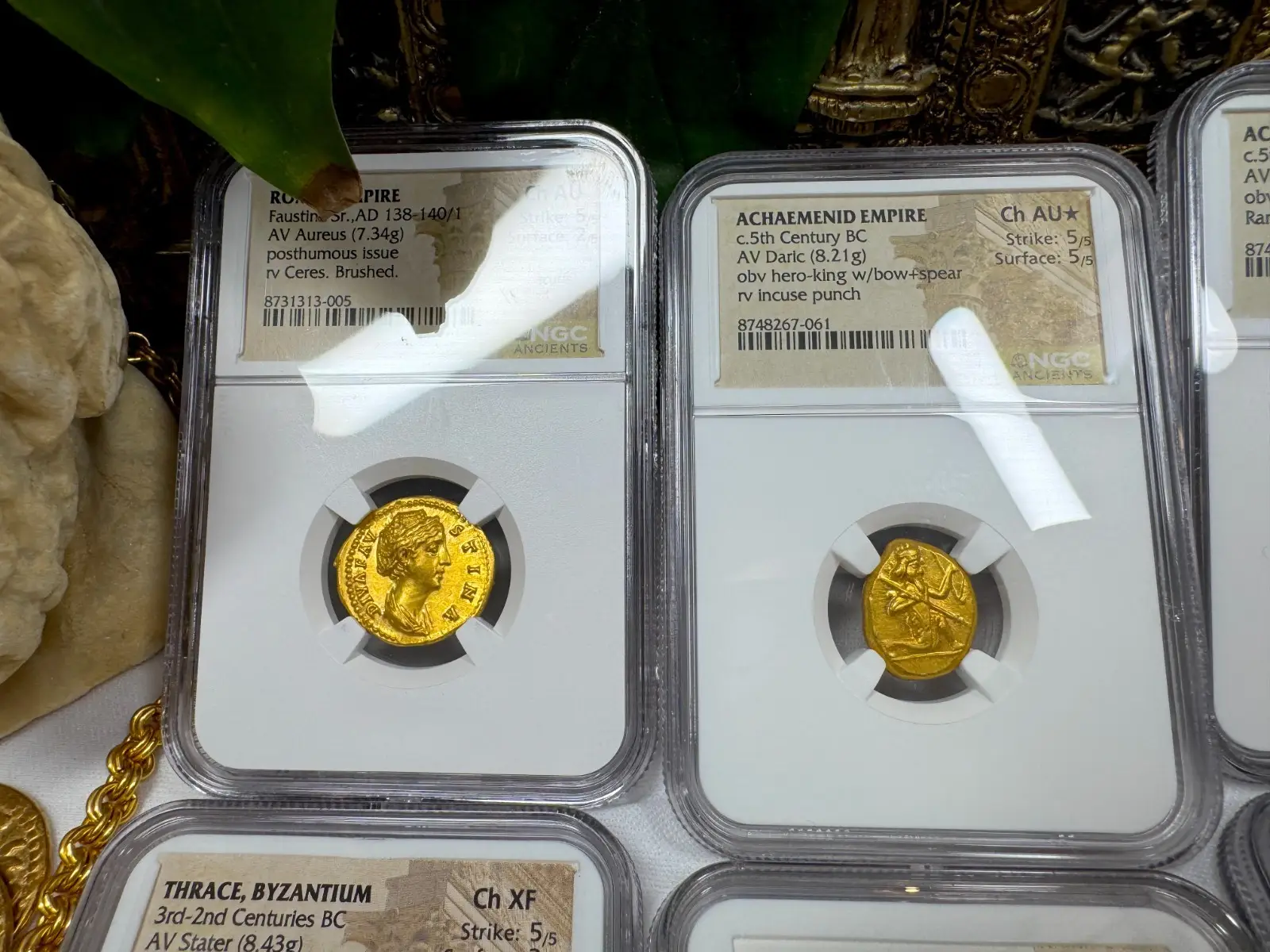 Roman Empire "Faustina Sr" 138AD Aureus NGC CH AU *Wife of Pius* #313-005 5