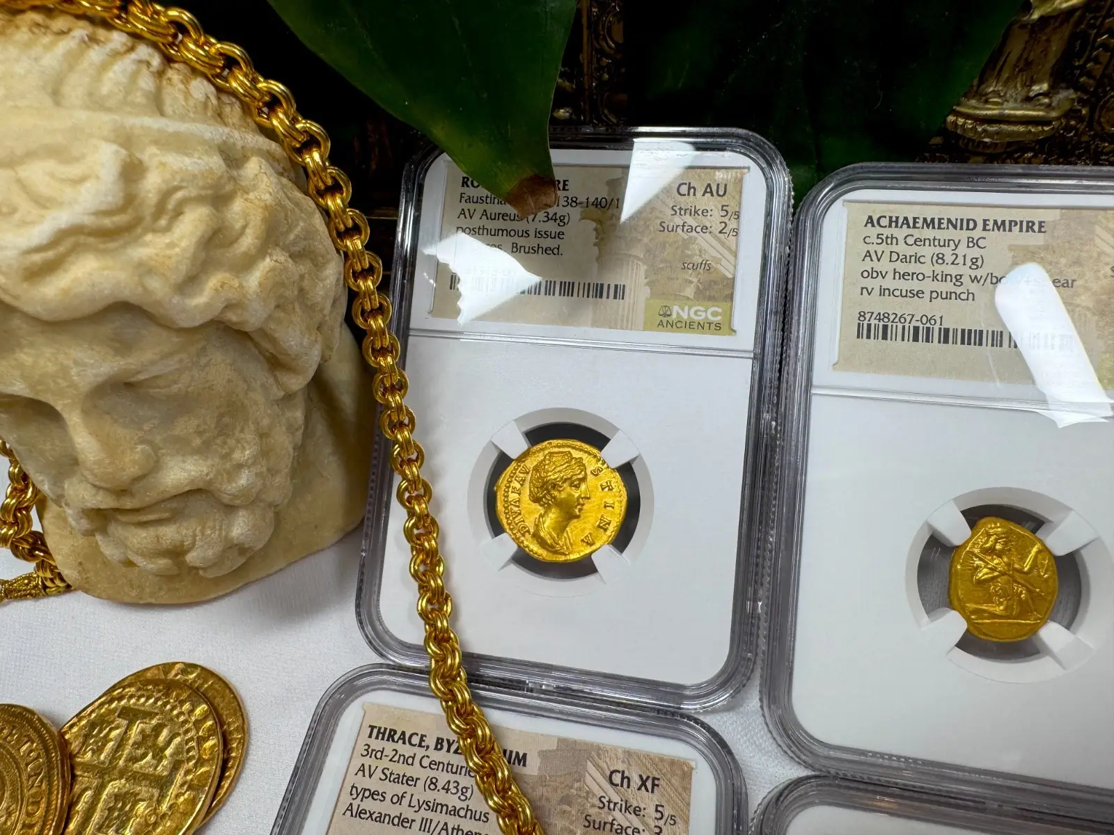 Roman Empire "Faustina Sr" 138AD Aureus NGC CH AU *Wife of Pius* #313-005 17