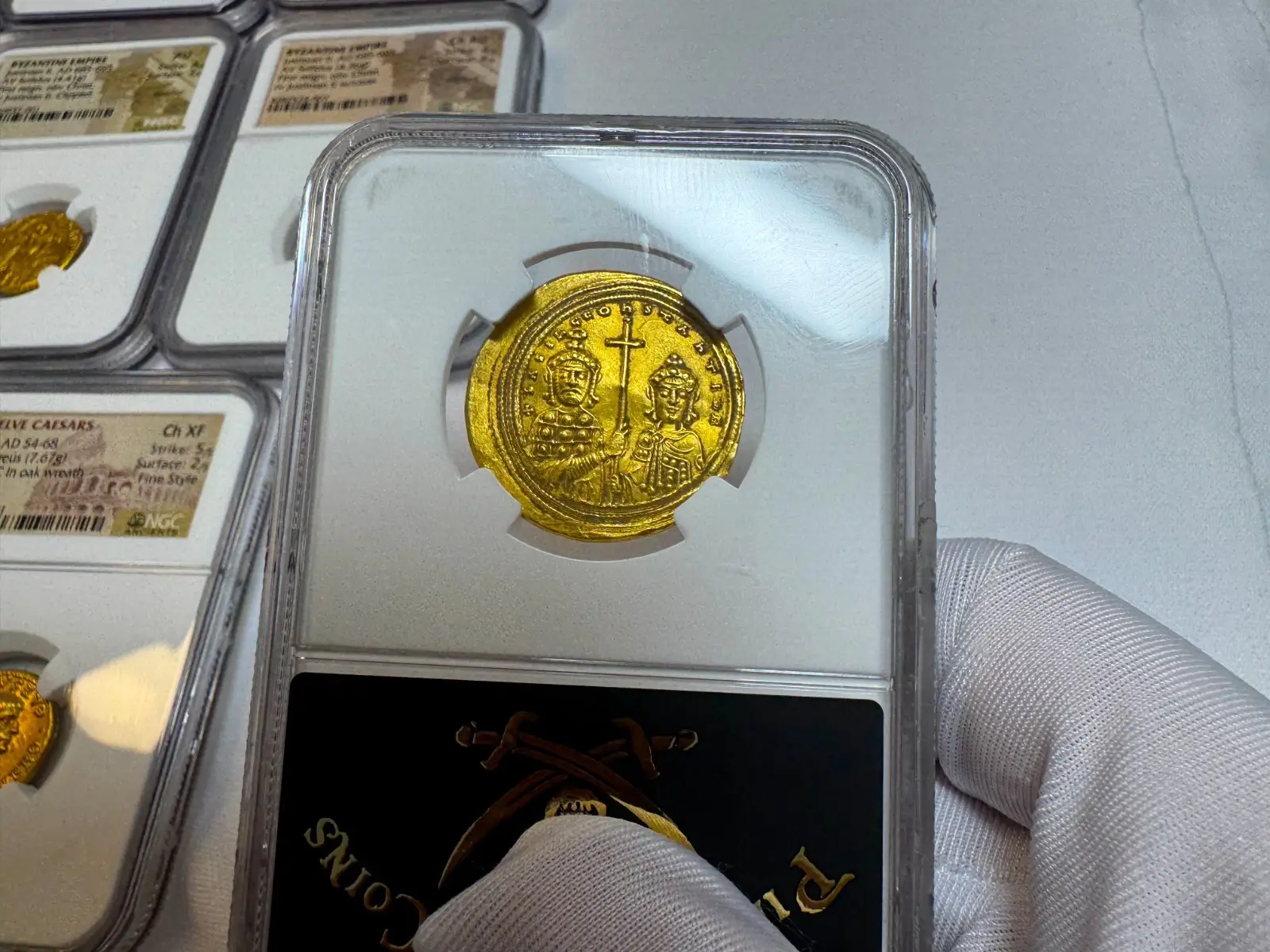 Byzantine Empire "Jesus Christ" Basil II & Constantine VIII NGC CH AU #348-006 12