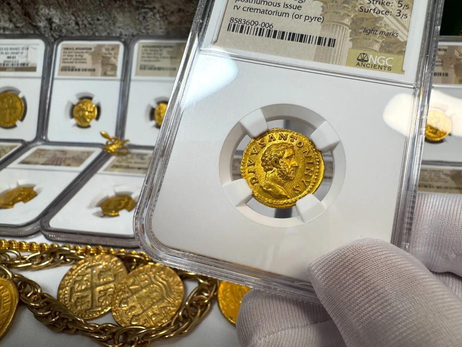 Roman Empire "Antoninus Pius Divus 4th of 5 Good Emperors" 138-161 AD NGC AU #609-006 5