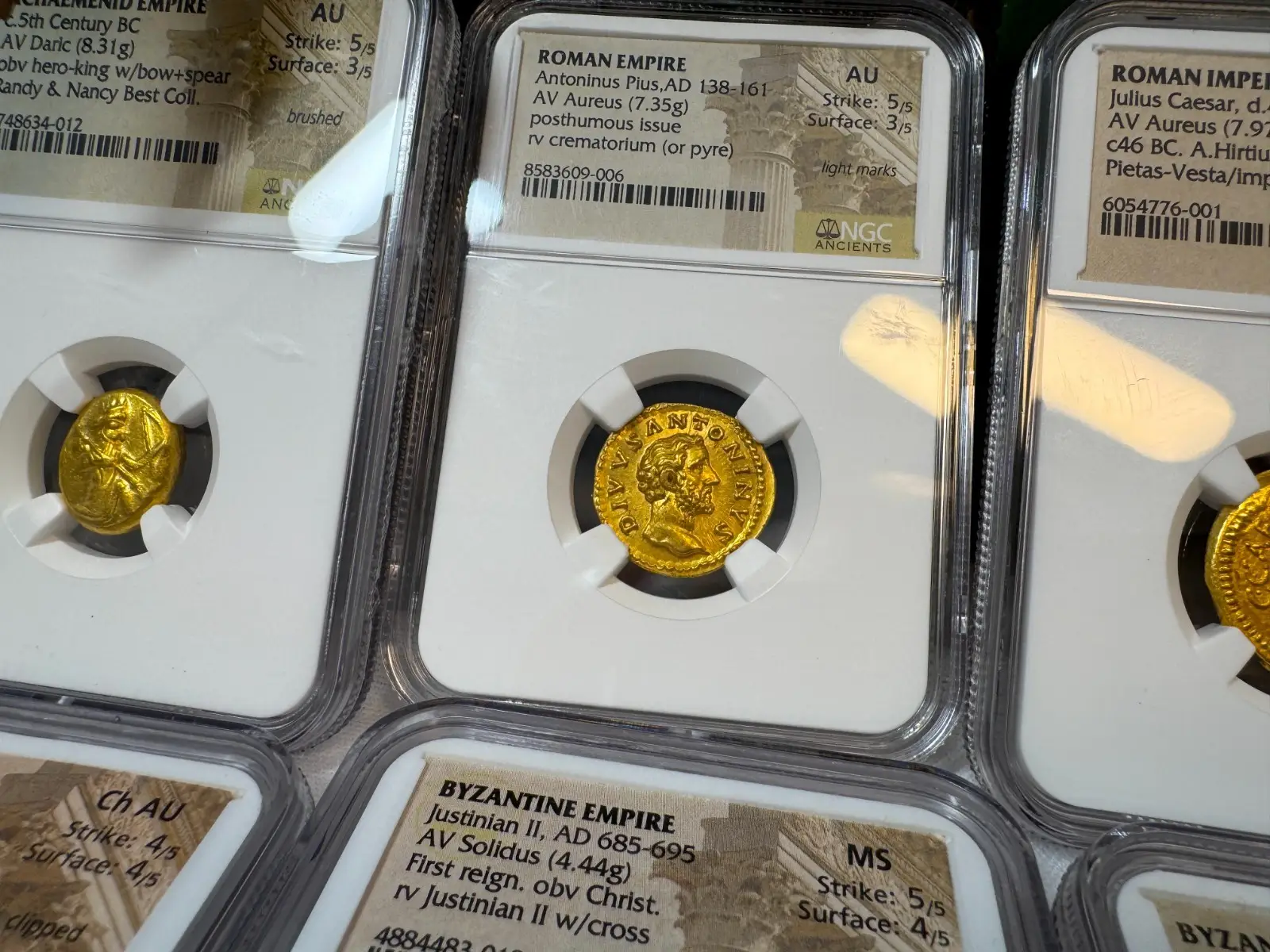Roman Empire "Antoninus Pius Divus 4th of 5 Good Emperors" 138-161 AD NGC AU #609-006 18