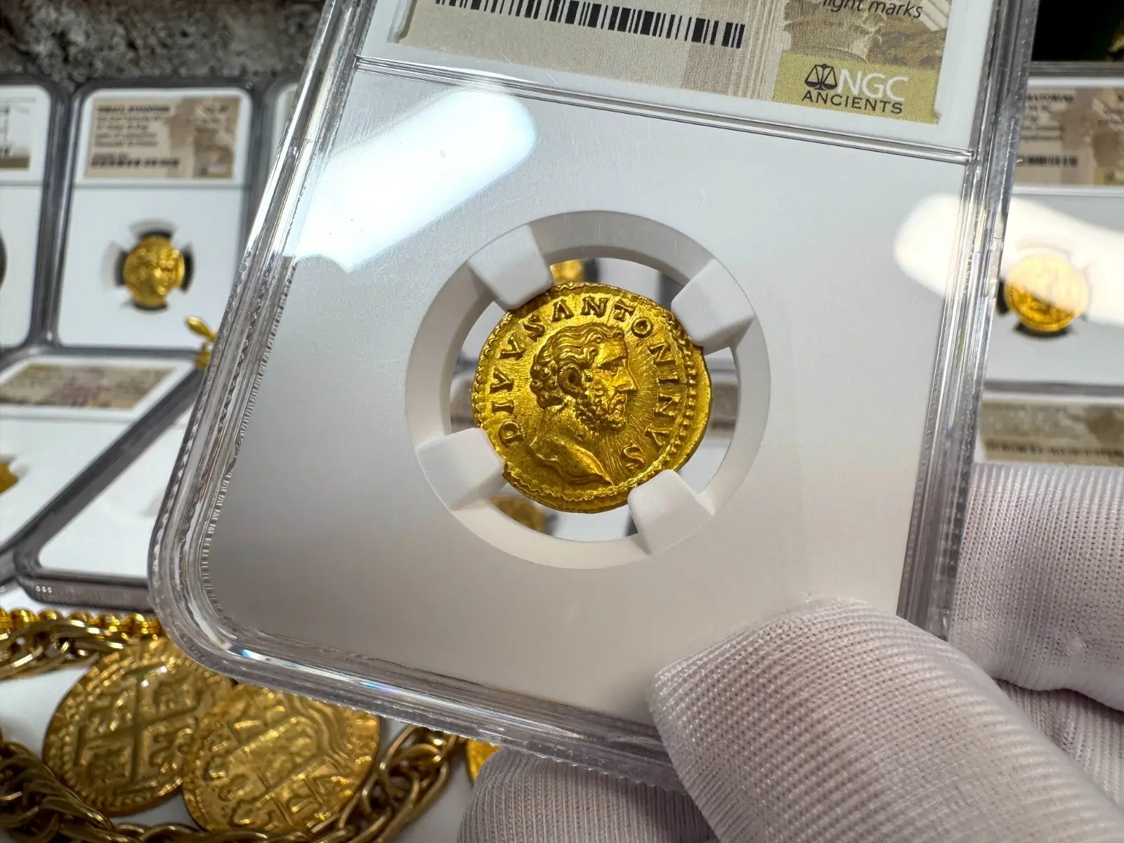 Roman Empire "Antoninus Pius Divus 4th of 5 Good Emperors" 138-161 AD NGC AU #609-006 11