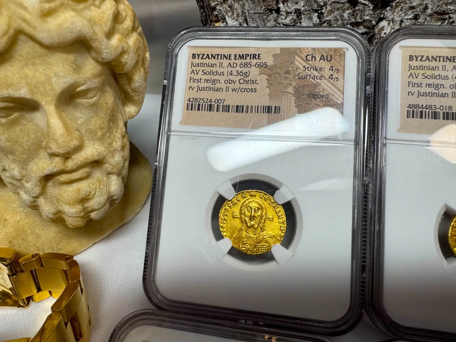 Byzantine Empire "Jesus Christ" Justinian II *First Reign* 685AD NGC CH AU #524-007 17