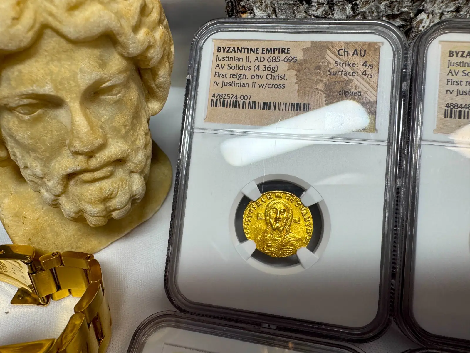 Byzantine Empire "Jesus Christ" Justinian II *First Reign* 685AD NGC CH AU #524-007 14