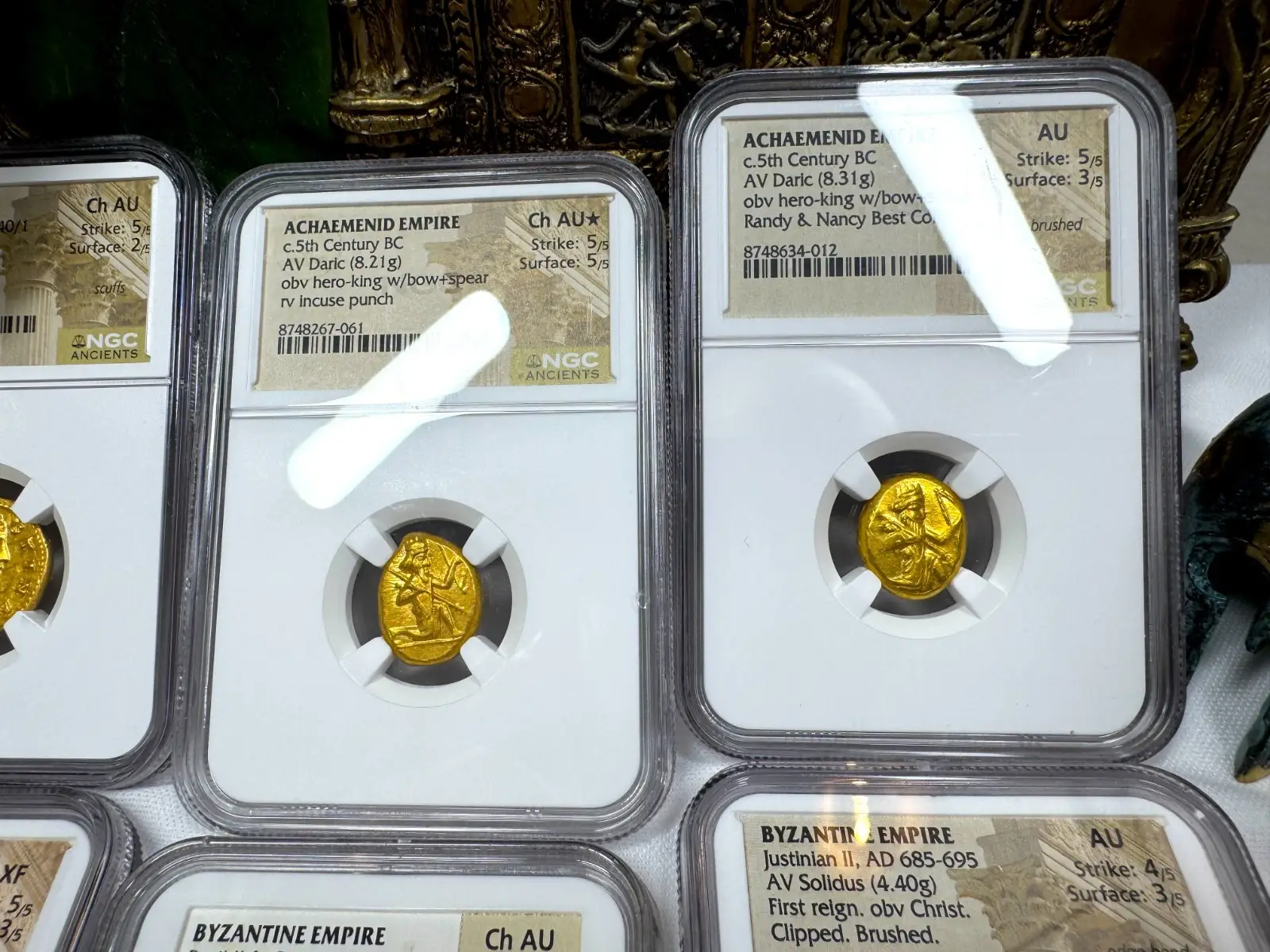 Achaemenid Empire 5th Century BC "Hero-King" Daric NGC Ch AU ★ 10