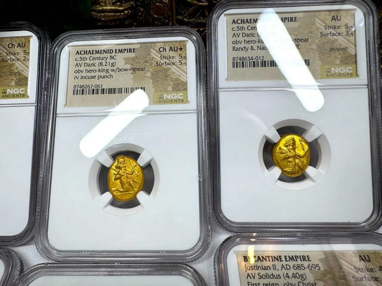 Achaemenid Empire 5th Century BC "Hero-King" Daric NGC Ch AU ★ 20