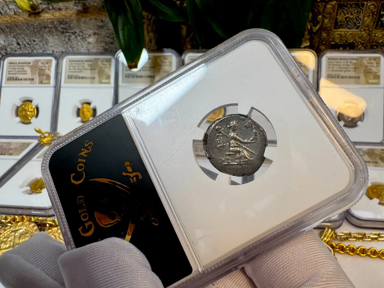 Dictator Perpetuo Roman Imperatorial"Julius Caesar- 1st of 12 Caesar's" 44BC Denarius NGC XF #117-002 4