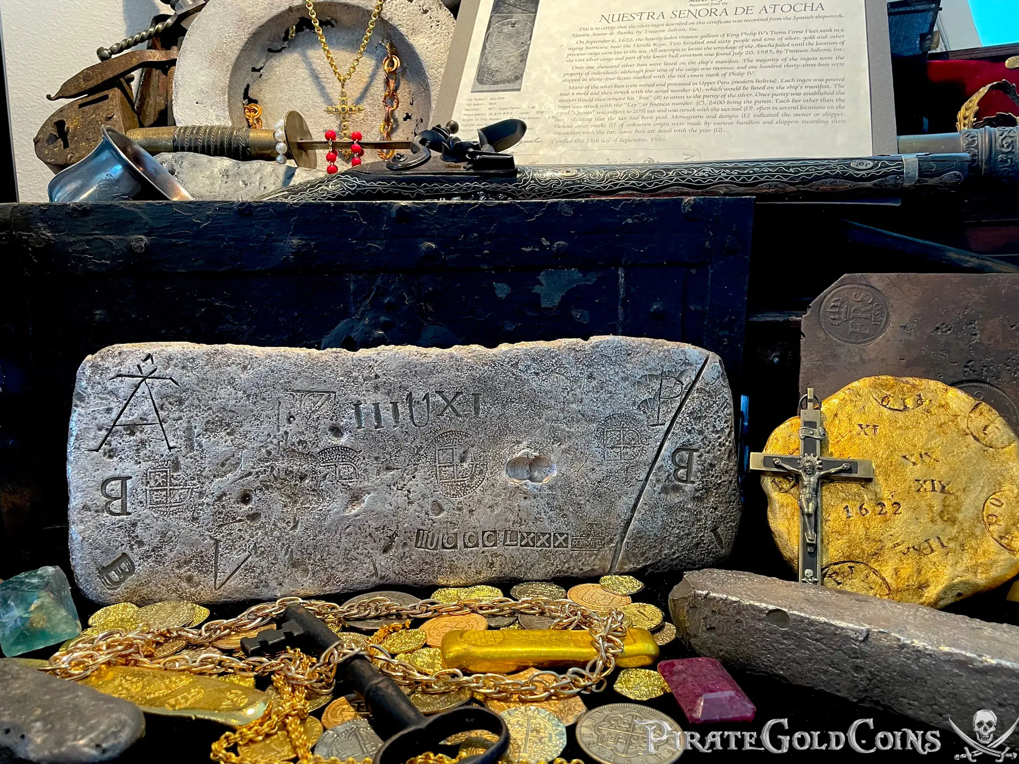 Atocha Shipwreck Silver Bar Slice Dated! Class Factor 1.0 11